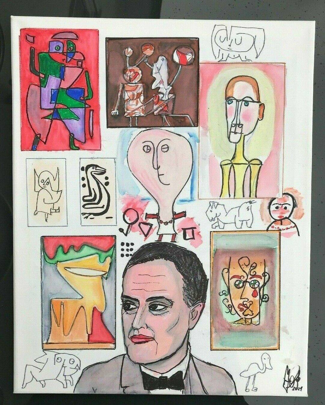 «Hommage an Paul Klee» von 2021 Acryl auf Leinwand. Jürgen Grafe Grafe/art