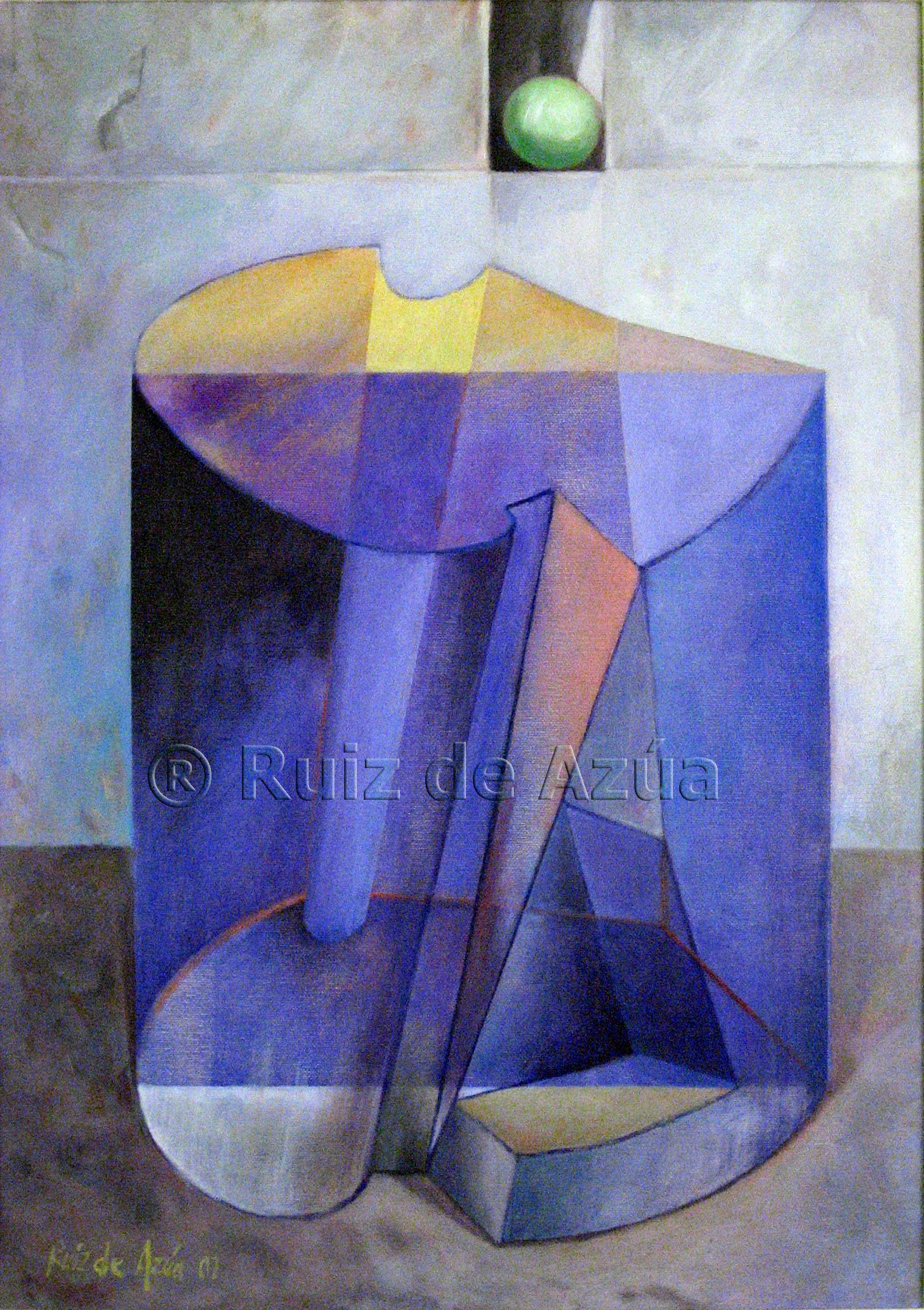 Cuadrado violeta inscrito en volumen. Juan Carlos Ruiz De Azua