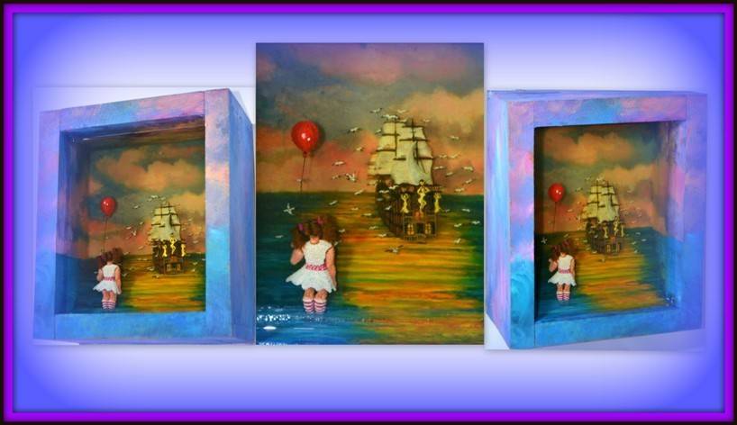 The Sea 3d resin artwork. Olesya Novik