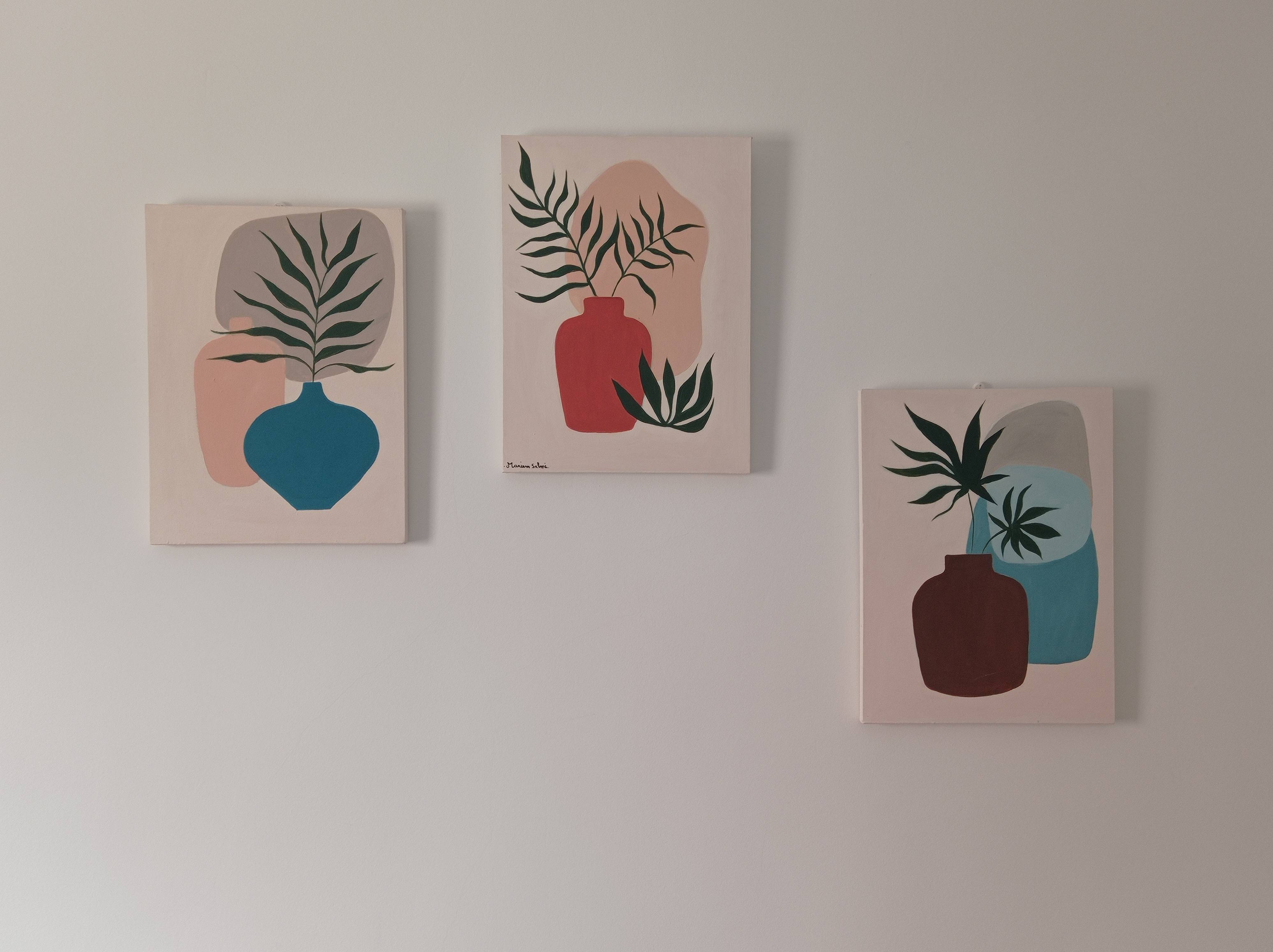 Triptyque botanique minimaliste. 