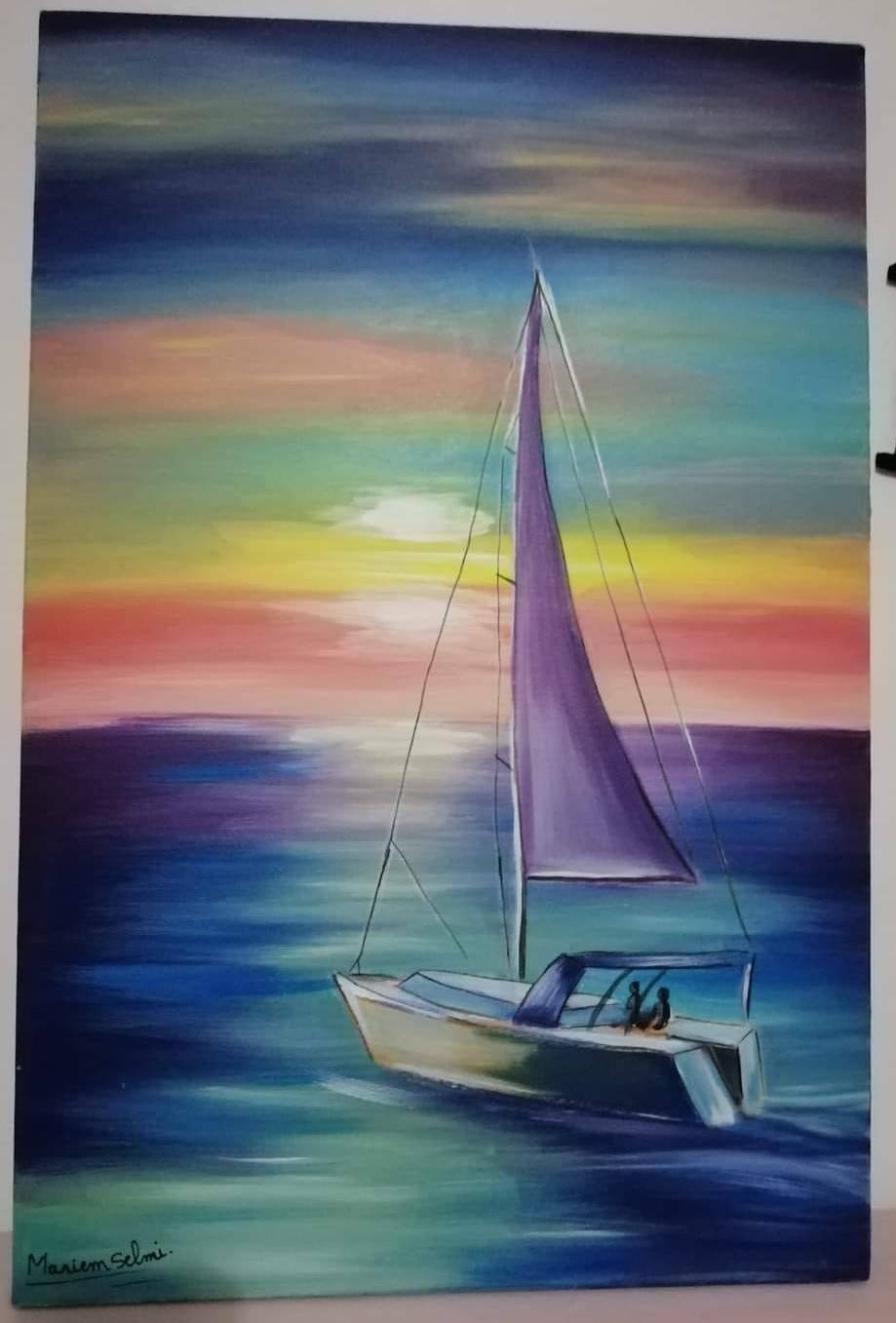 Sailing at Sunset. Selmi Mariem