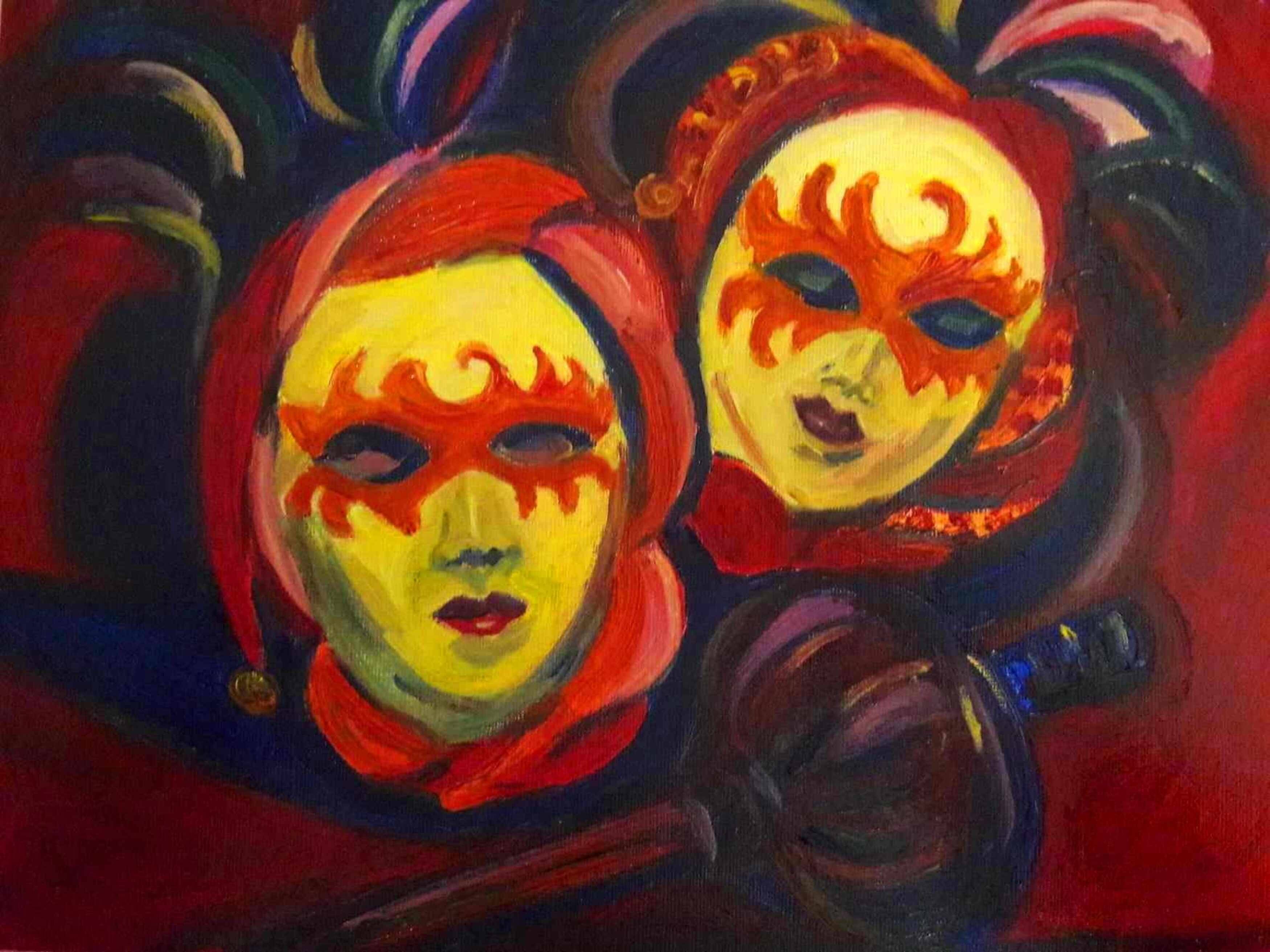 Masks, in theater, or during carnival. Fotini