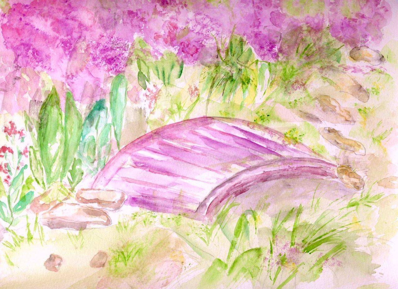 Le petit pont de bois. Ghislaine Phelut Sanchez Ghislaine Phelut