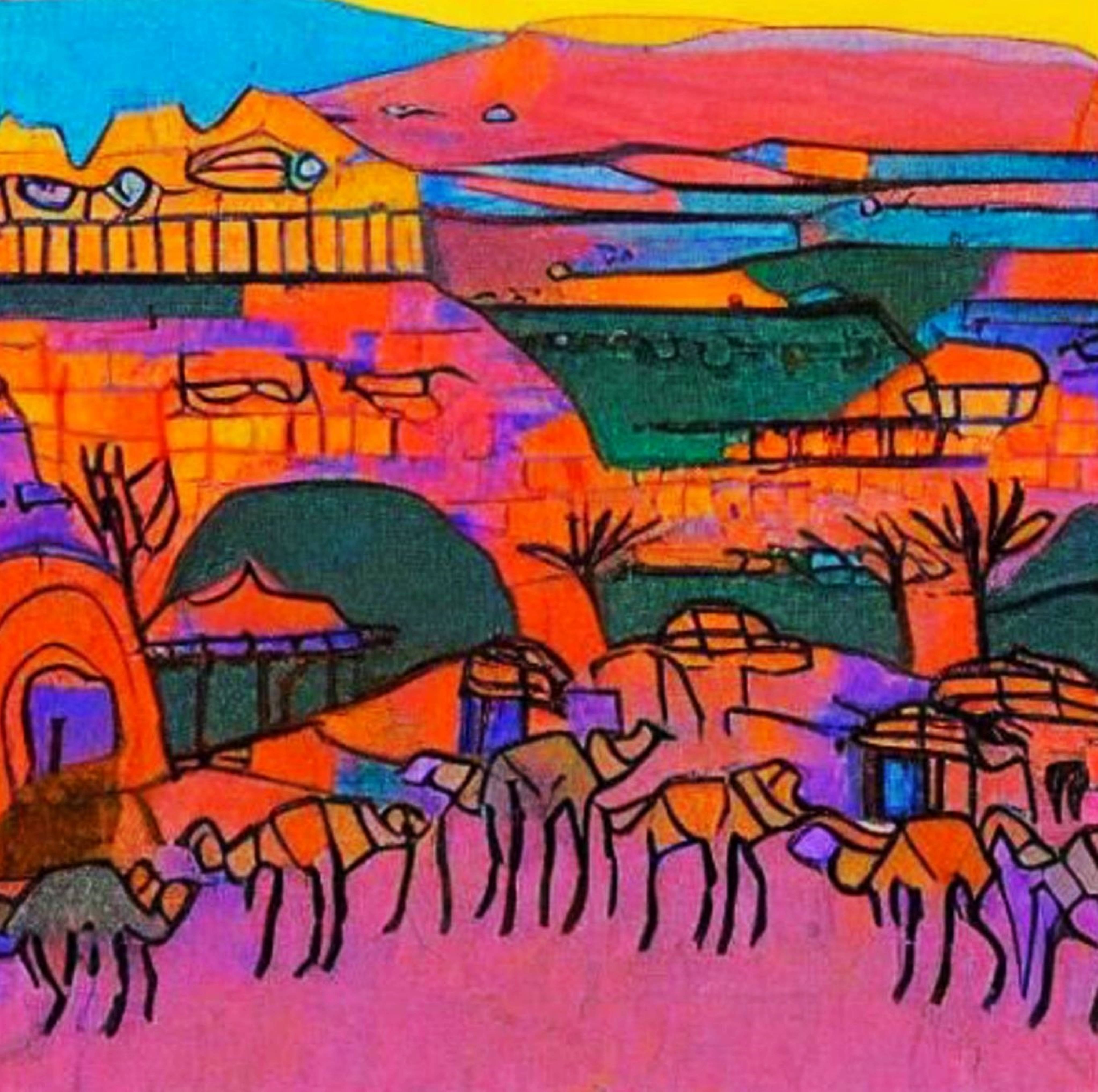 Camels at the Oasis. George Hutton Hunter George Hutton Hunter