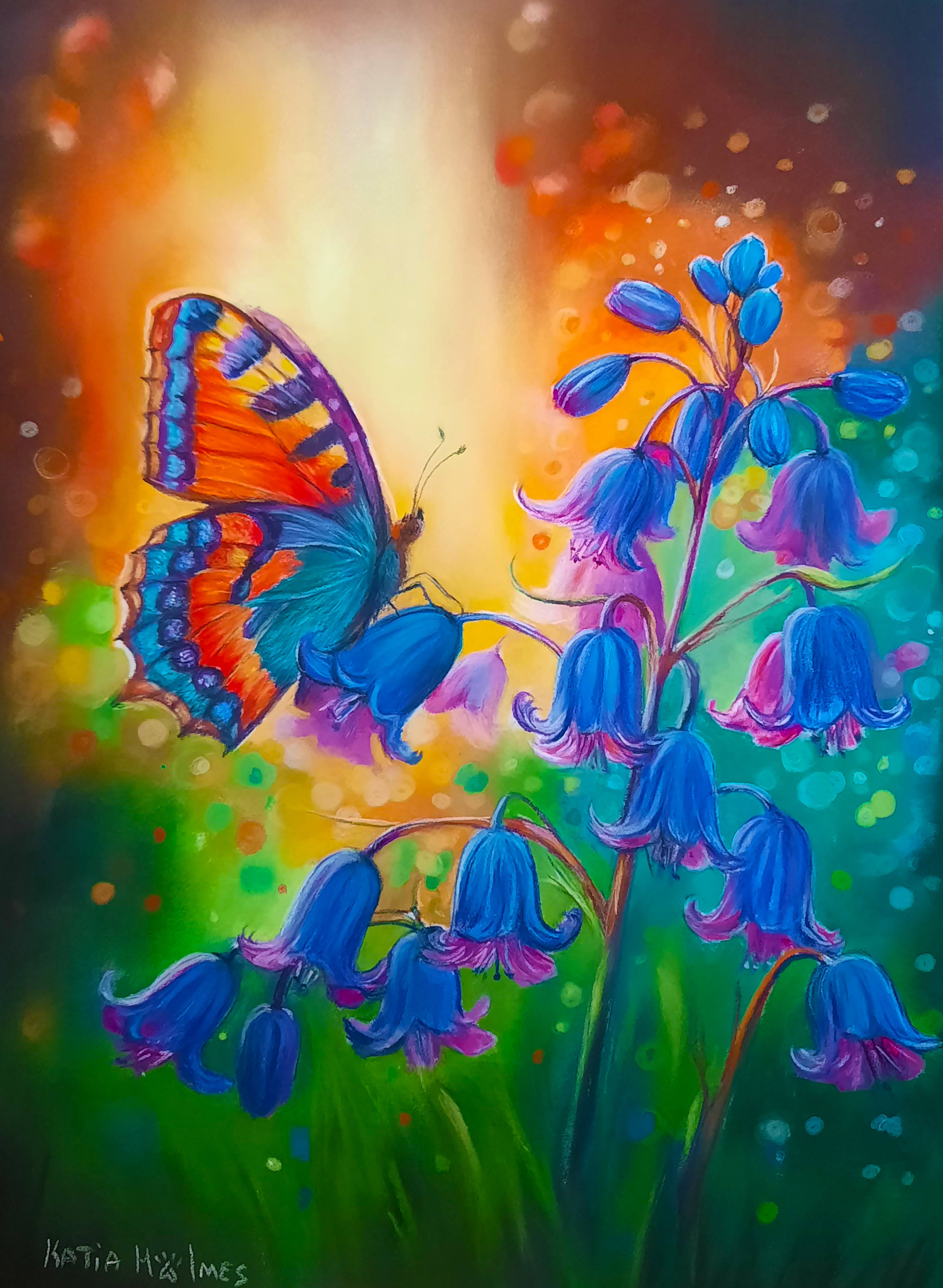 Butterfly Bliss with Bluebells. Katia Holmes