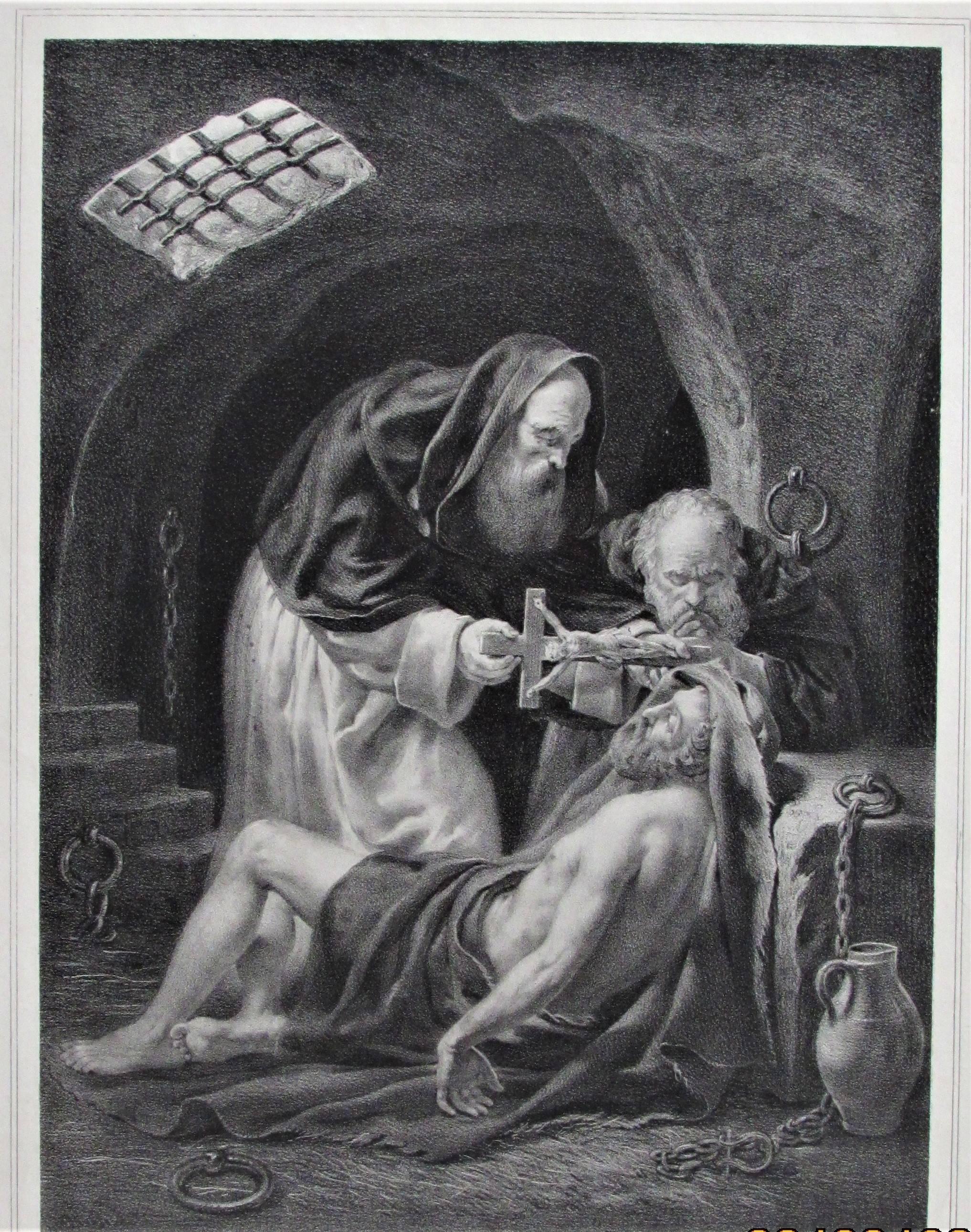 Isidore Duriez d'après F. -V. M. Latil : Les derniers Moments.. Isidore Duriez (° 1763 [? ] - + 1828) d'après François-V. Latil (°1796 - 1890). Historien d'art, Archéologue; Chercheur Free-Lance (Er)