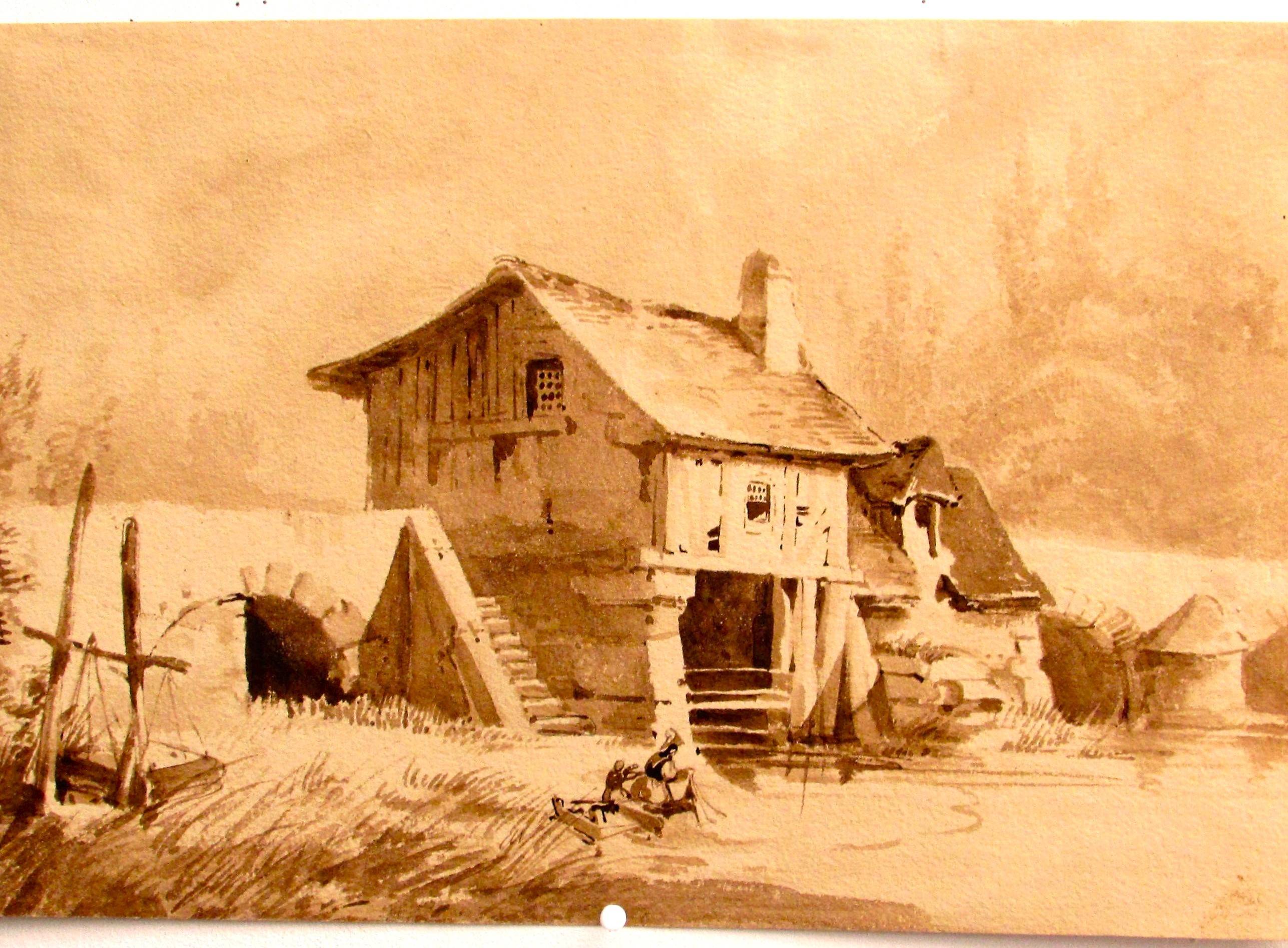 Jean-Baptiste Camille Corot : Lavandière en aval d'un pont-moulin. Jean-Baptiste Camille Corot, (1796-1875). Historien d'art, Archéologue; Chercheur Free-Lance (Er)