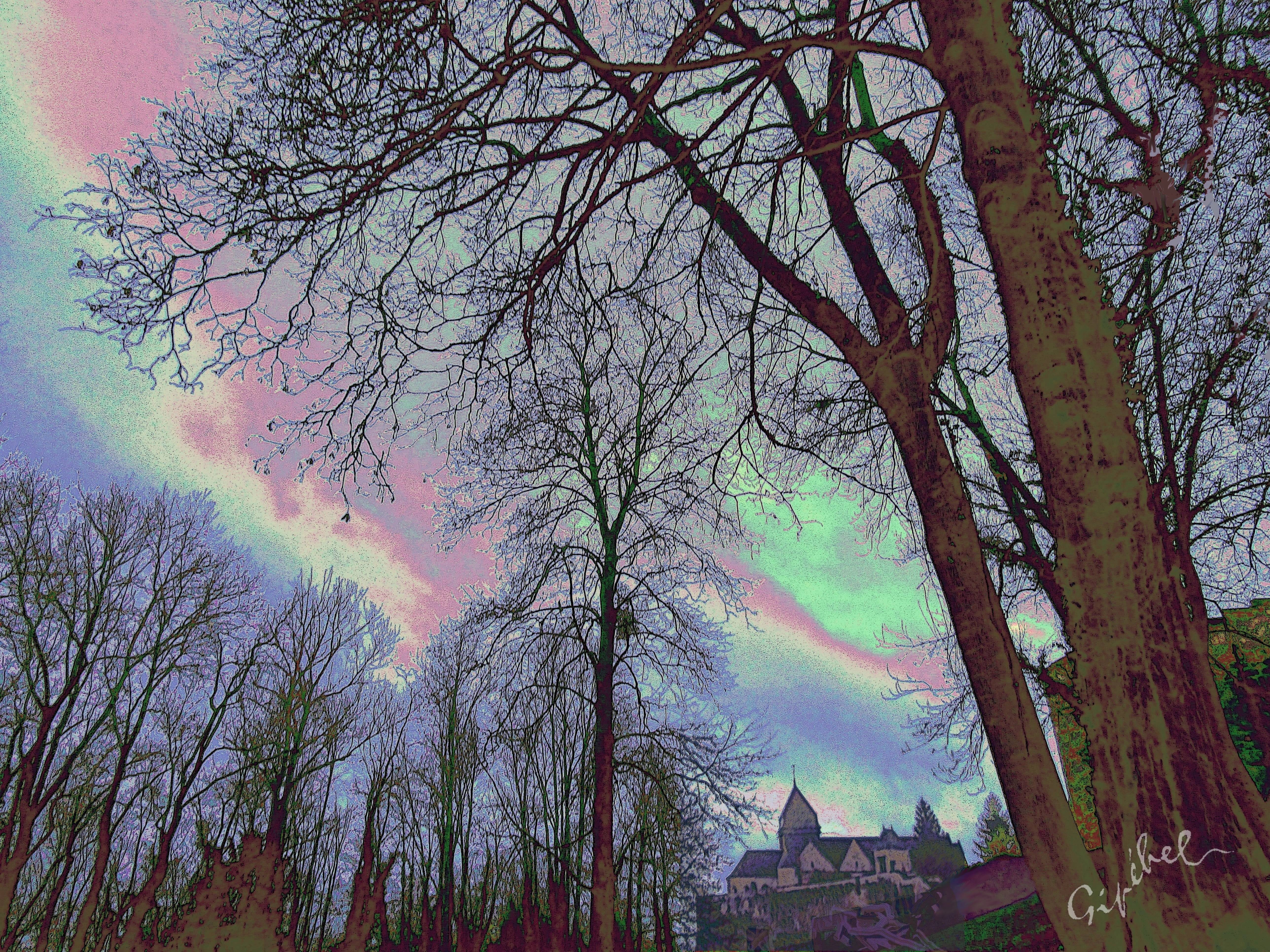 Promenade au crépuscule à Coucy. Jean-Paul Lecoeuvre Gipéhel