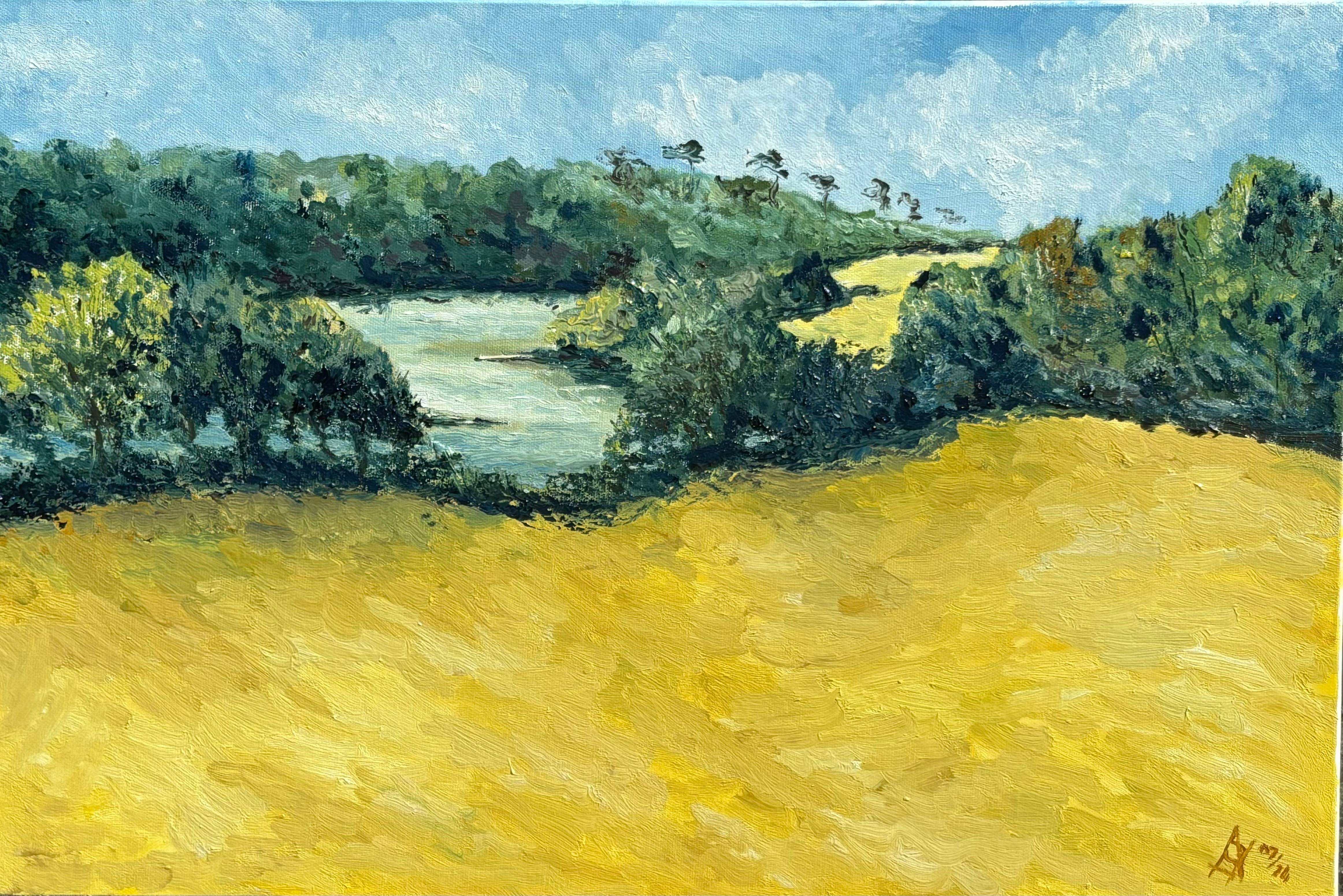 Champs de ble sur la laita. Philippe Negre Philippe Negre