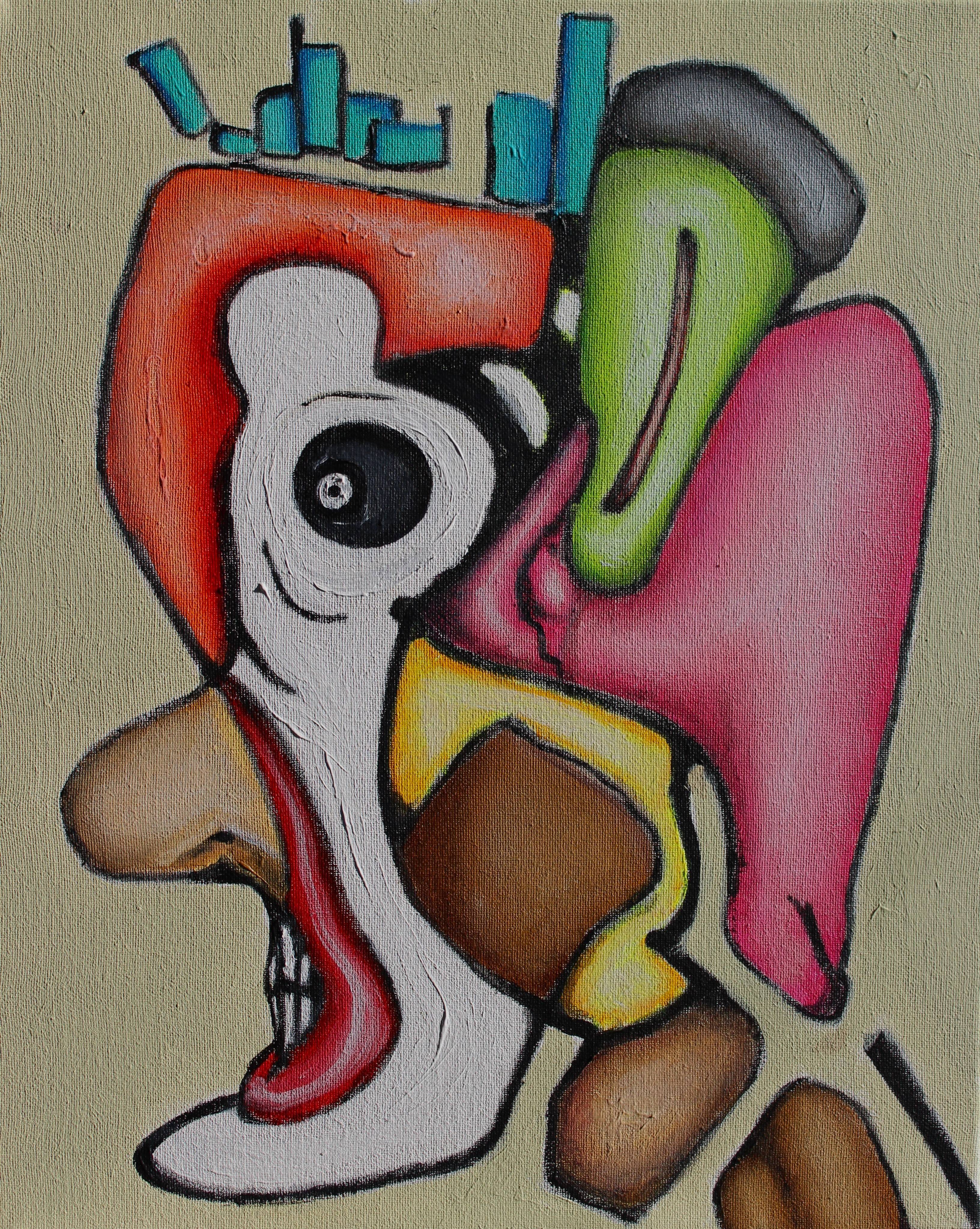 Nº541 (acrylique sur toile 50cmx40cm). 