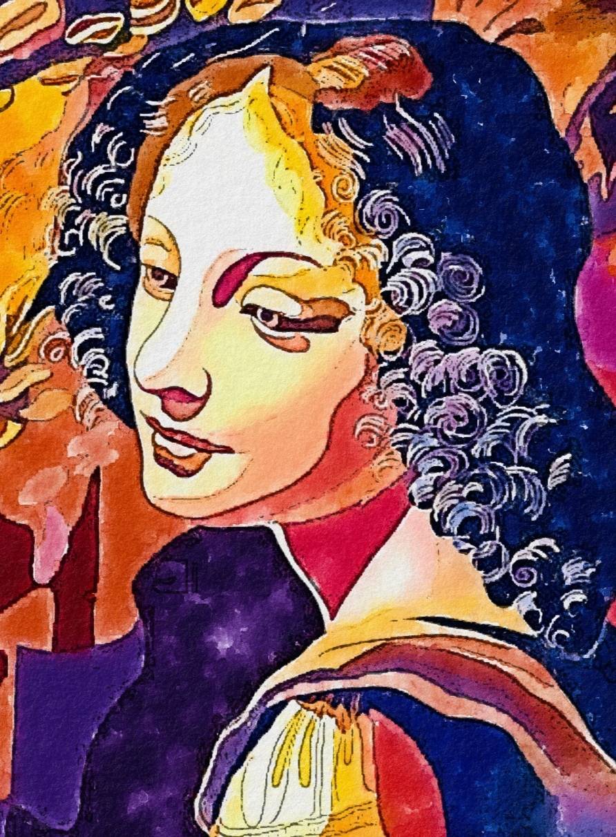 Copie Léonard De Vinci La Vierge aux rochers. Robert Denis Robert Denis