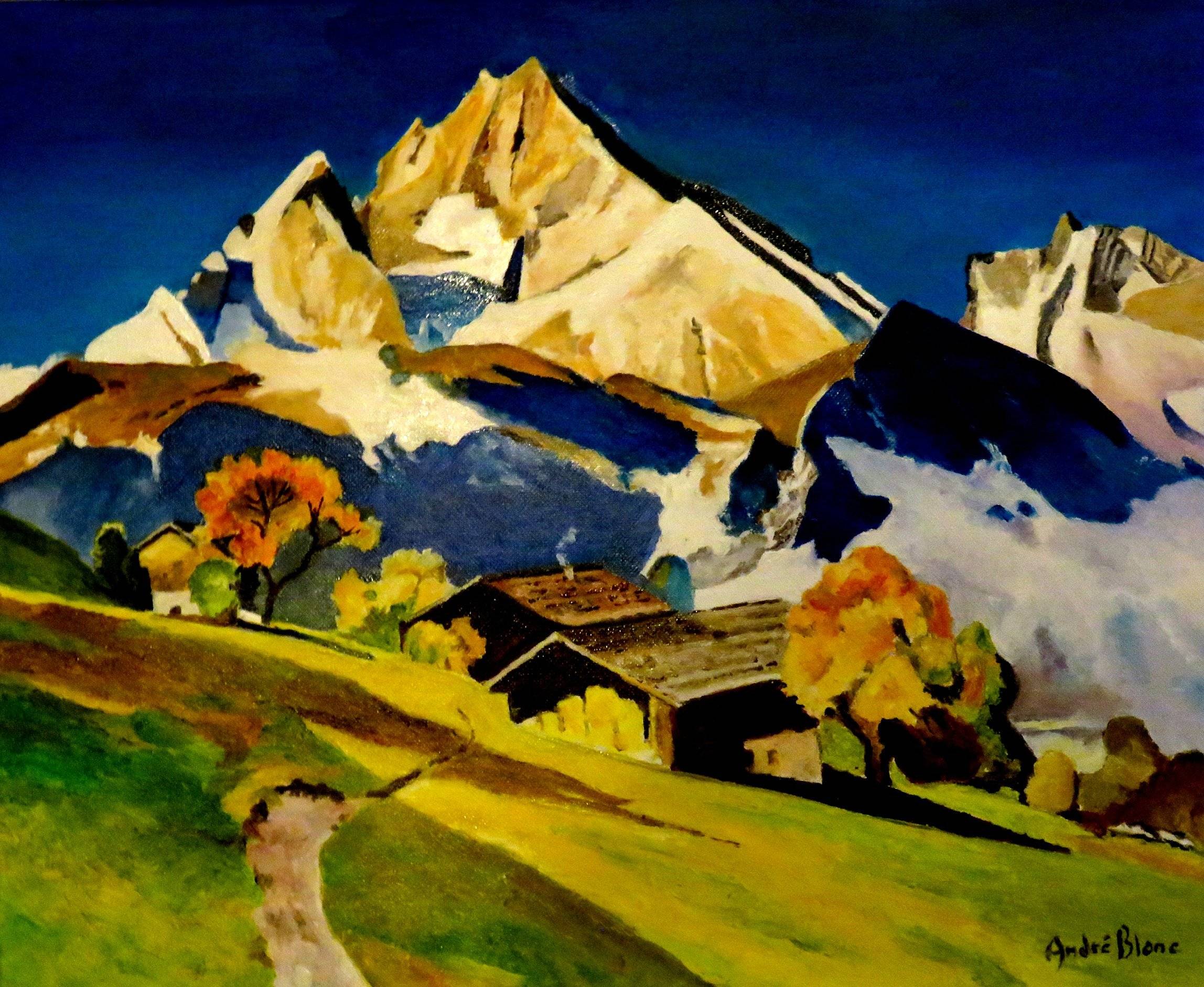 La montagne de bas en haut. Andre Blanc