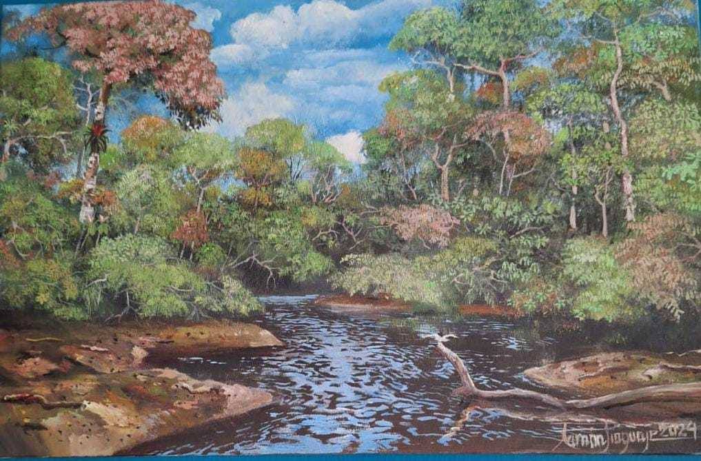 Selva Amazónica - A´ri quëna pepë - Ramón Piaguaje 2024. Ramón Piaguaje - Amazonian Artist Brenda Arauz +593982062440