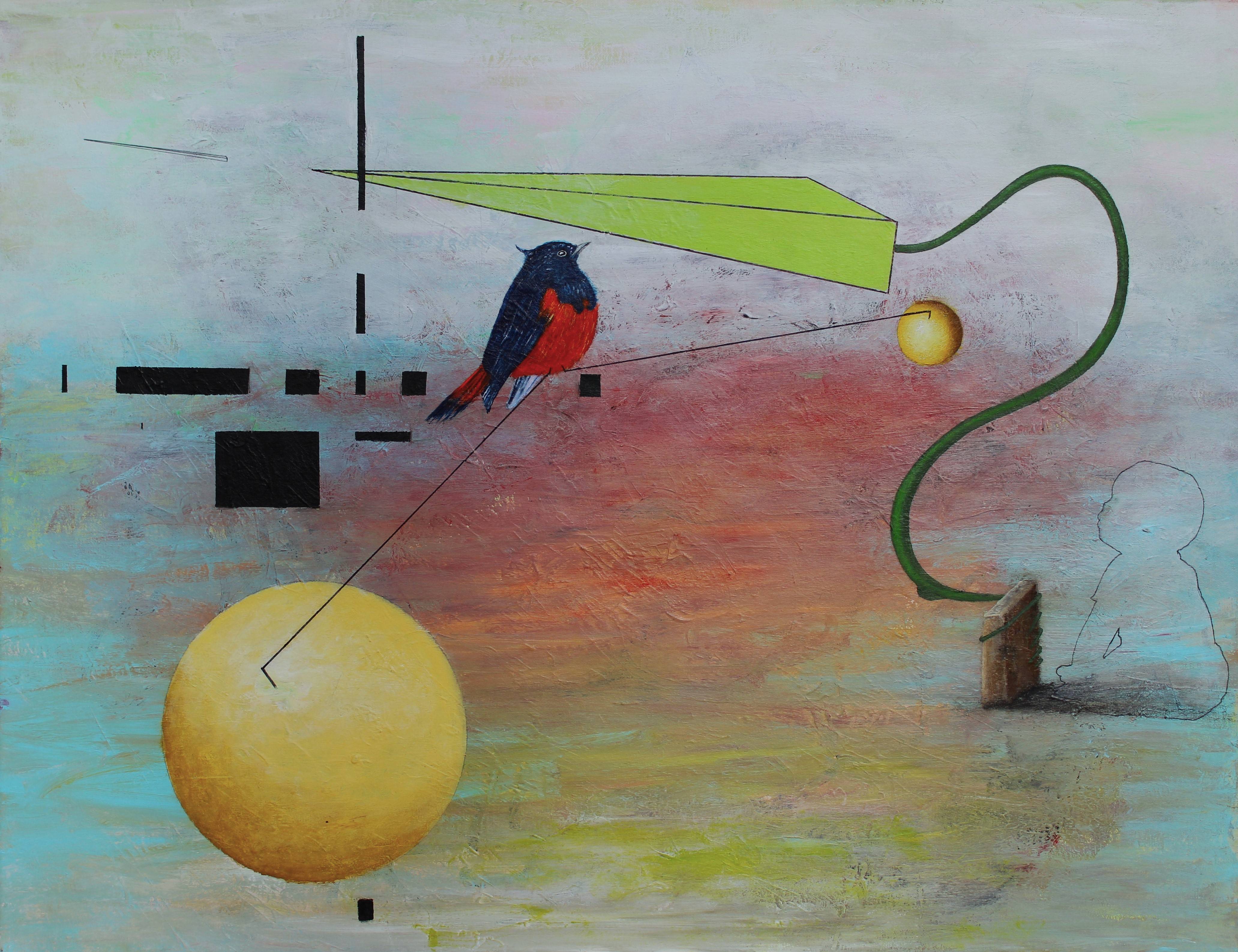 Mes temps psychose, la. (Acrylique sur toile 65X50cm). 
