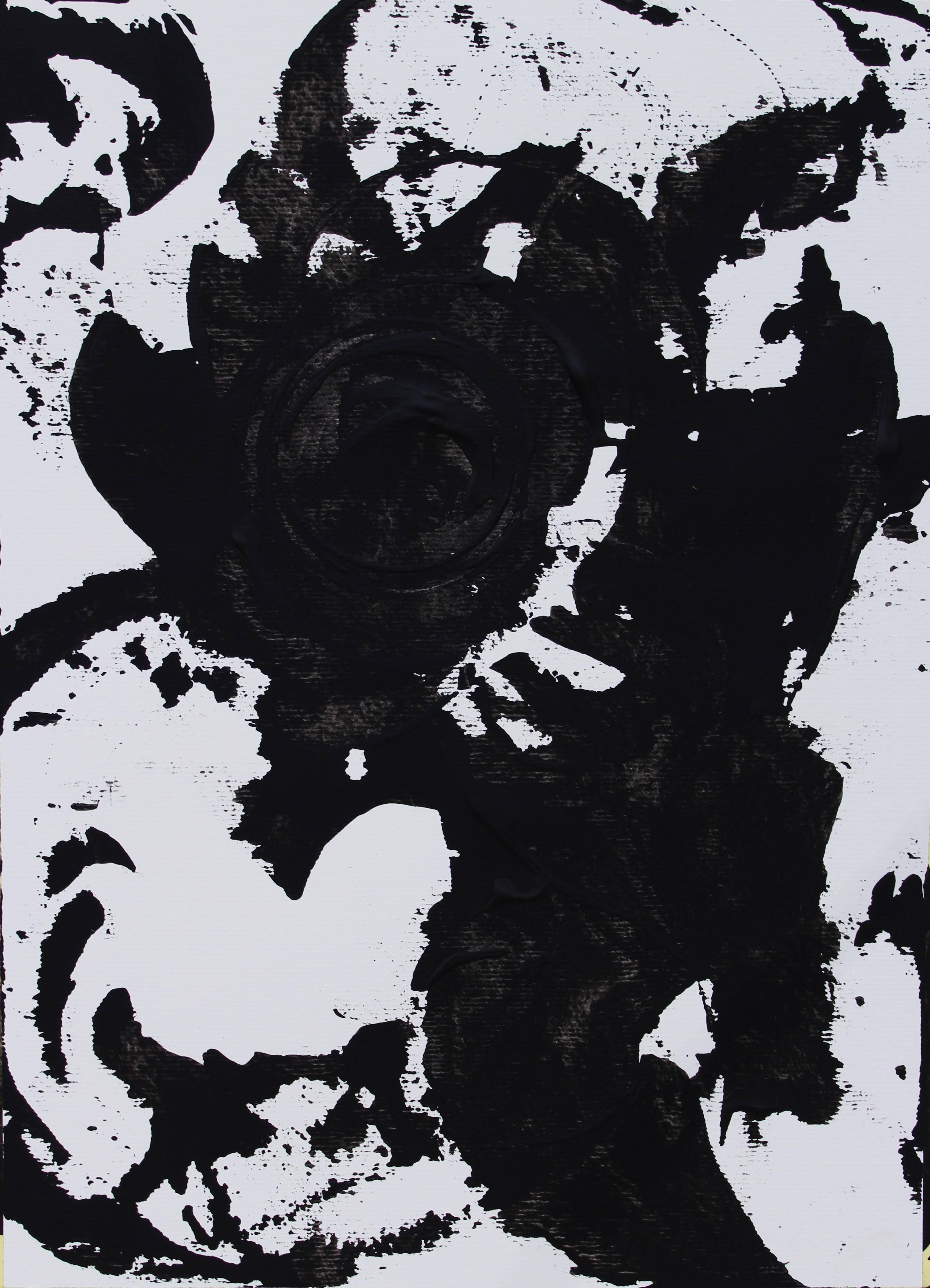 N°342 (acrylique sur papier 42cm X 29.7cm). 