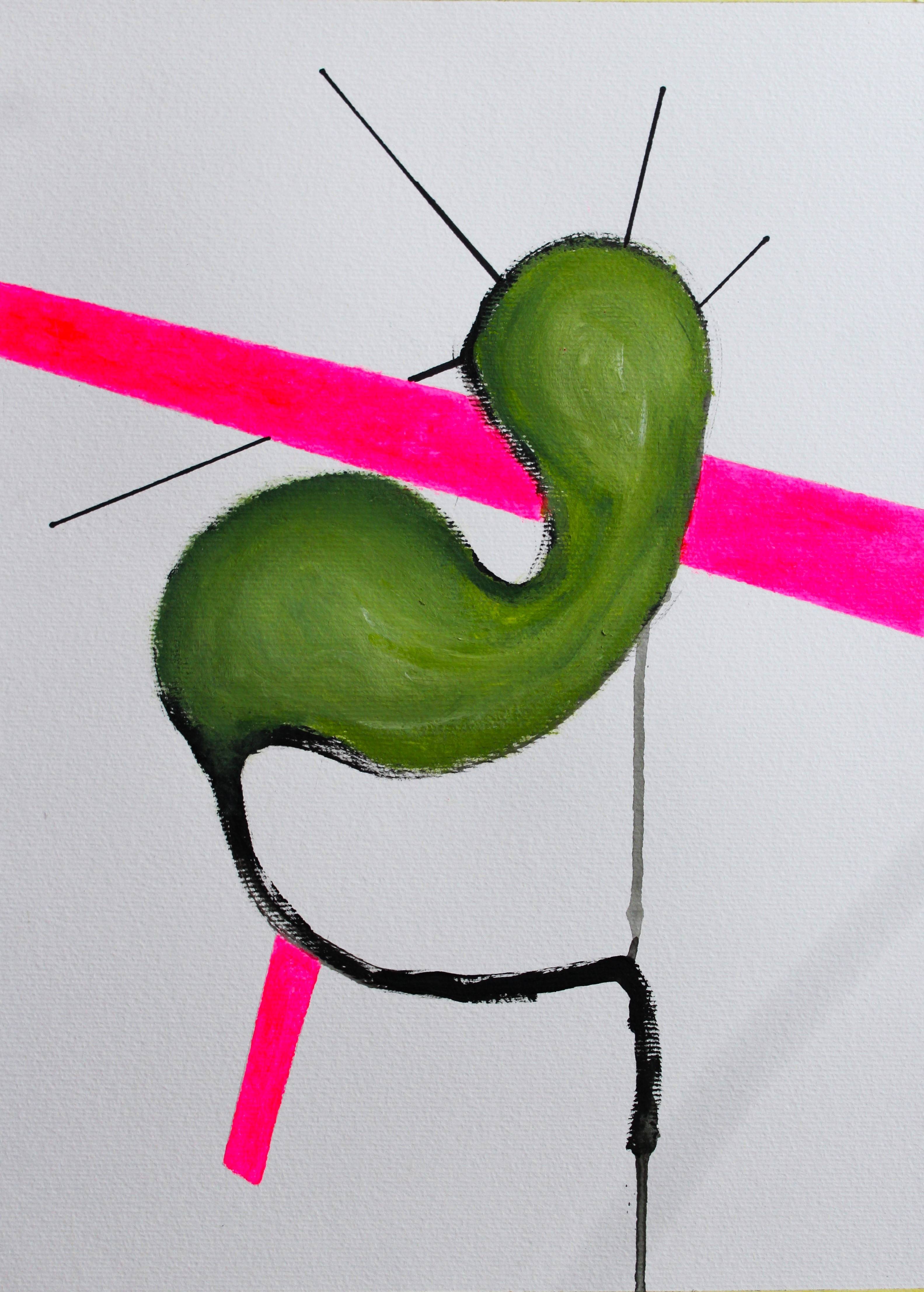 N°851 (acrylique sur papier 42cm X 29.7cm). 