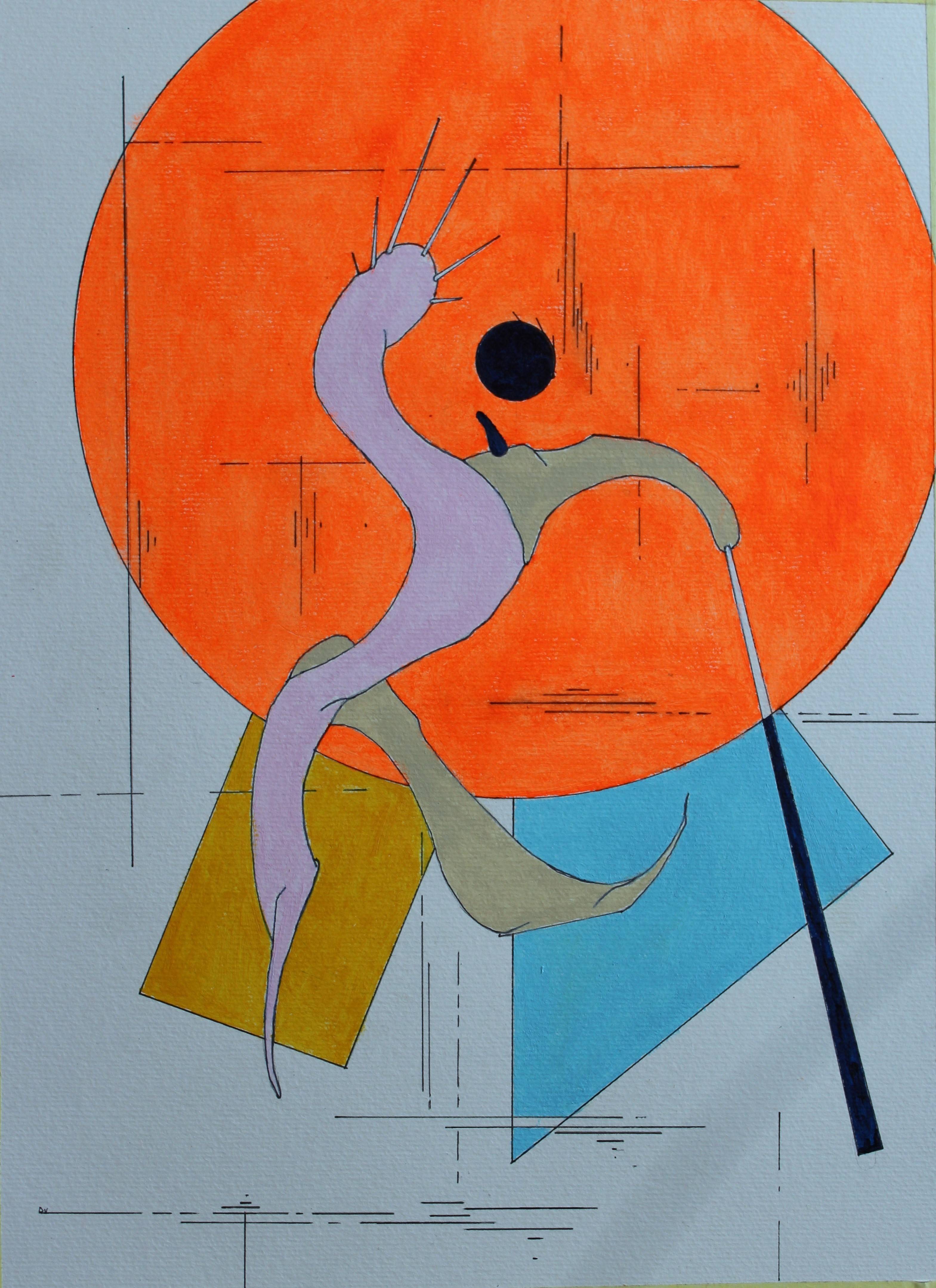 Born to be alive (acrylique sur papier 42cm X 29.7cm). 