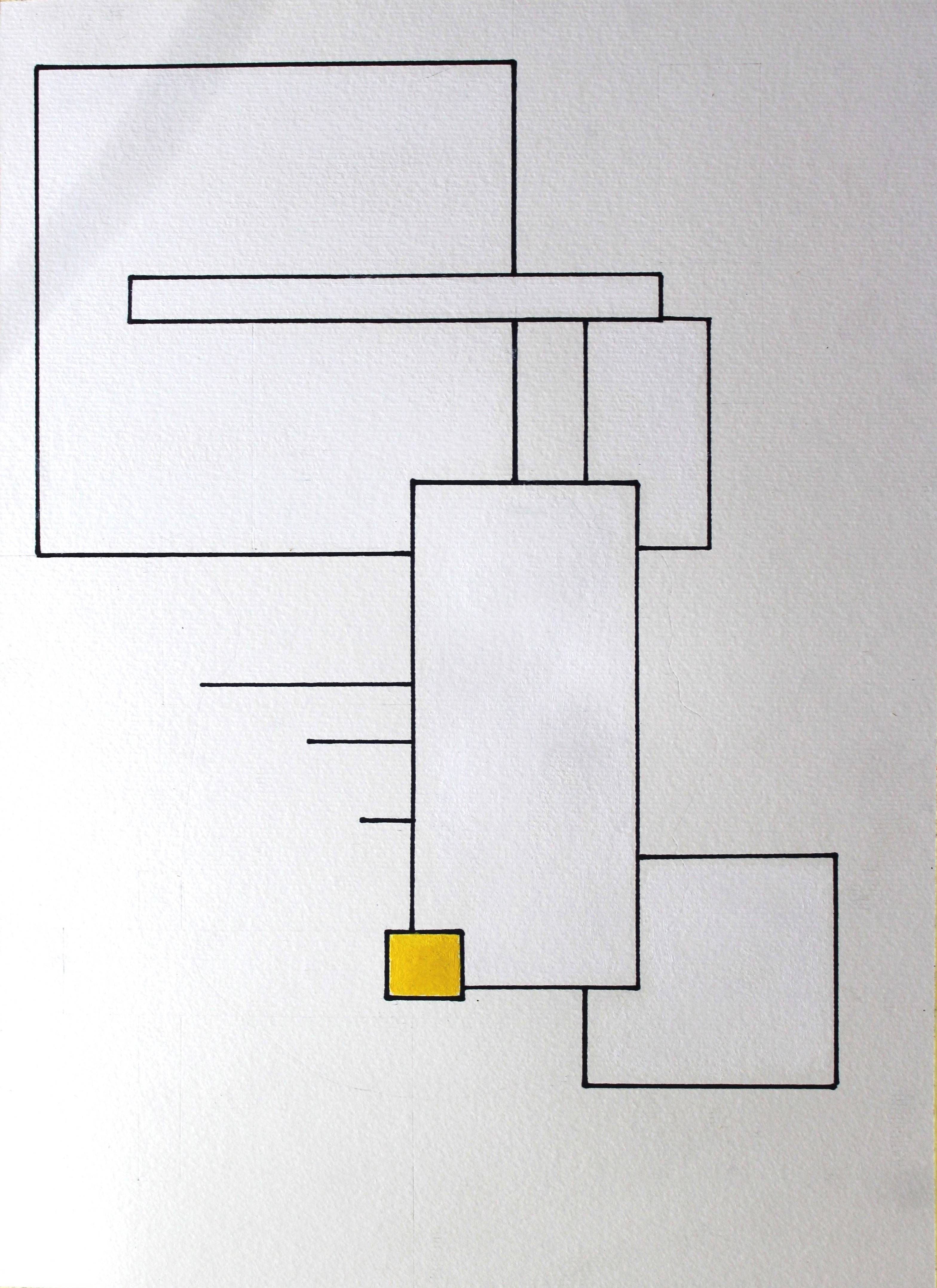 Série, 1 (acrylique sur papier 42cmx29.7cm). 