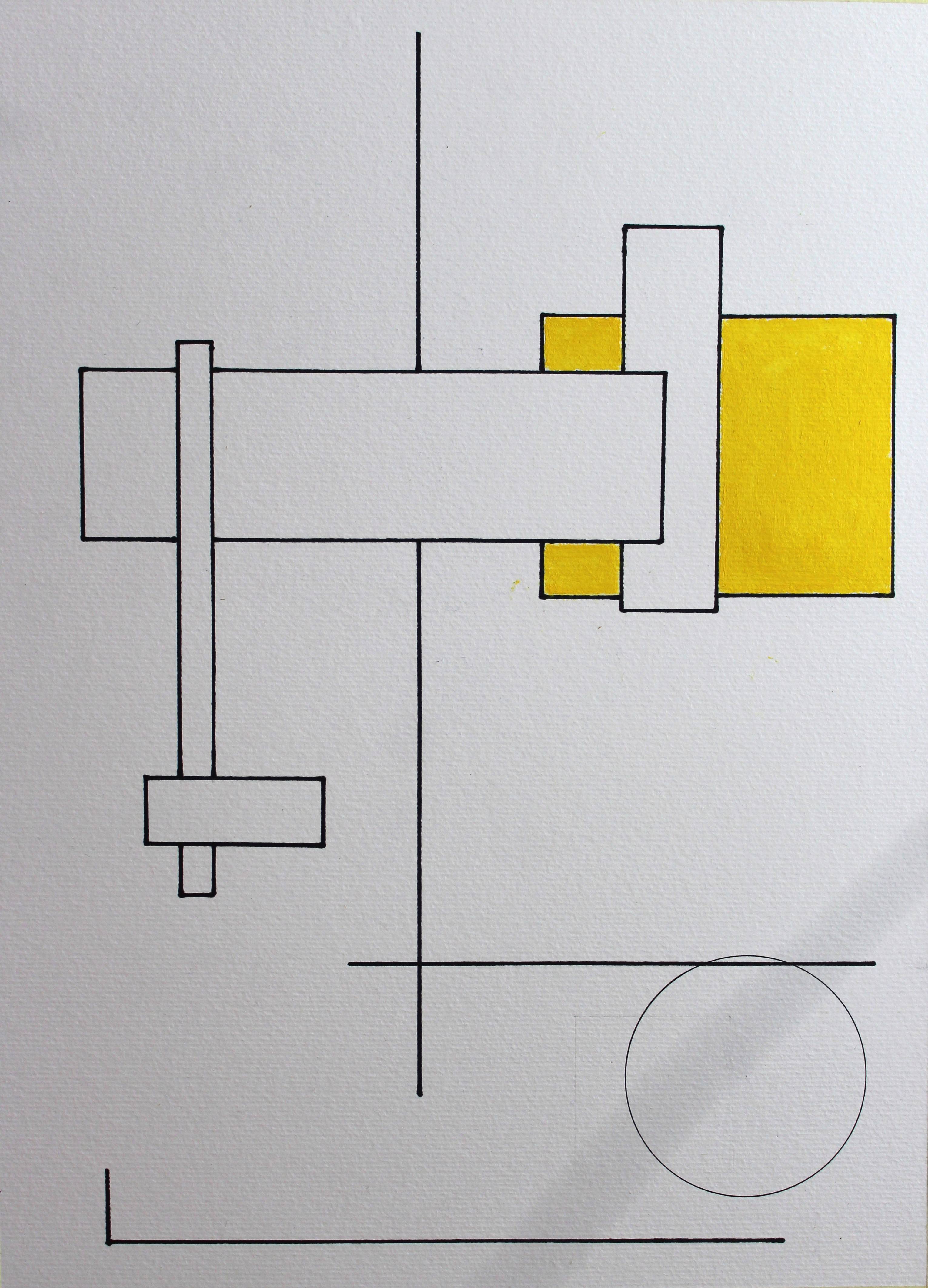 Série, 2 (acrylique sur papier 42cmx29.7cm). 