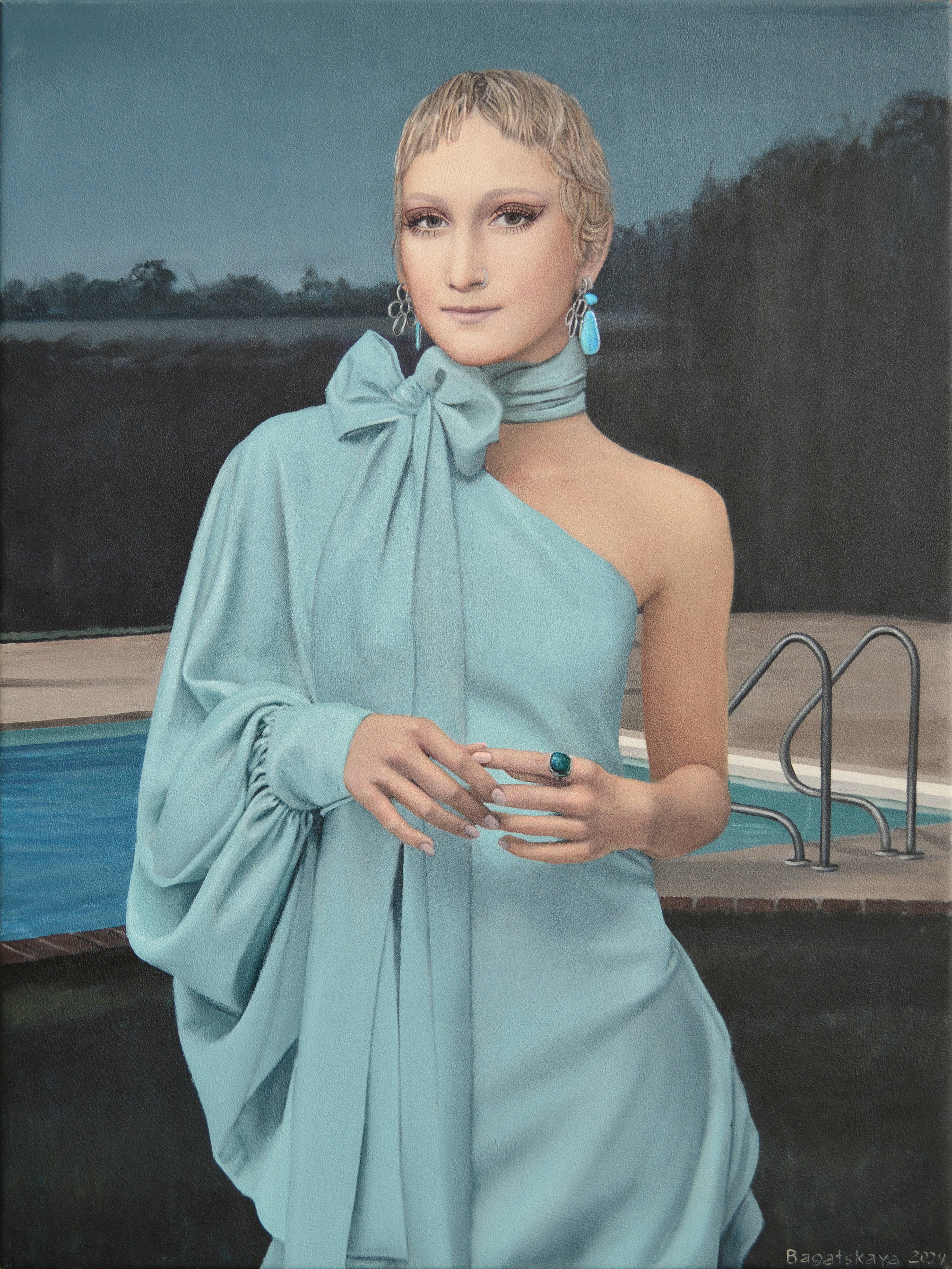 Contemporary portrait «Poolside Party». Nataliya Bagatskaya