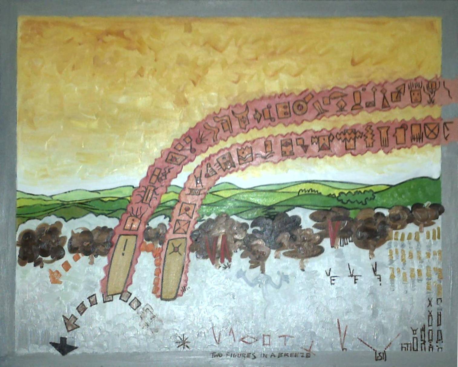 Two Figures In a Breeze. 