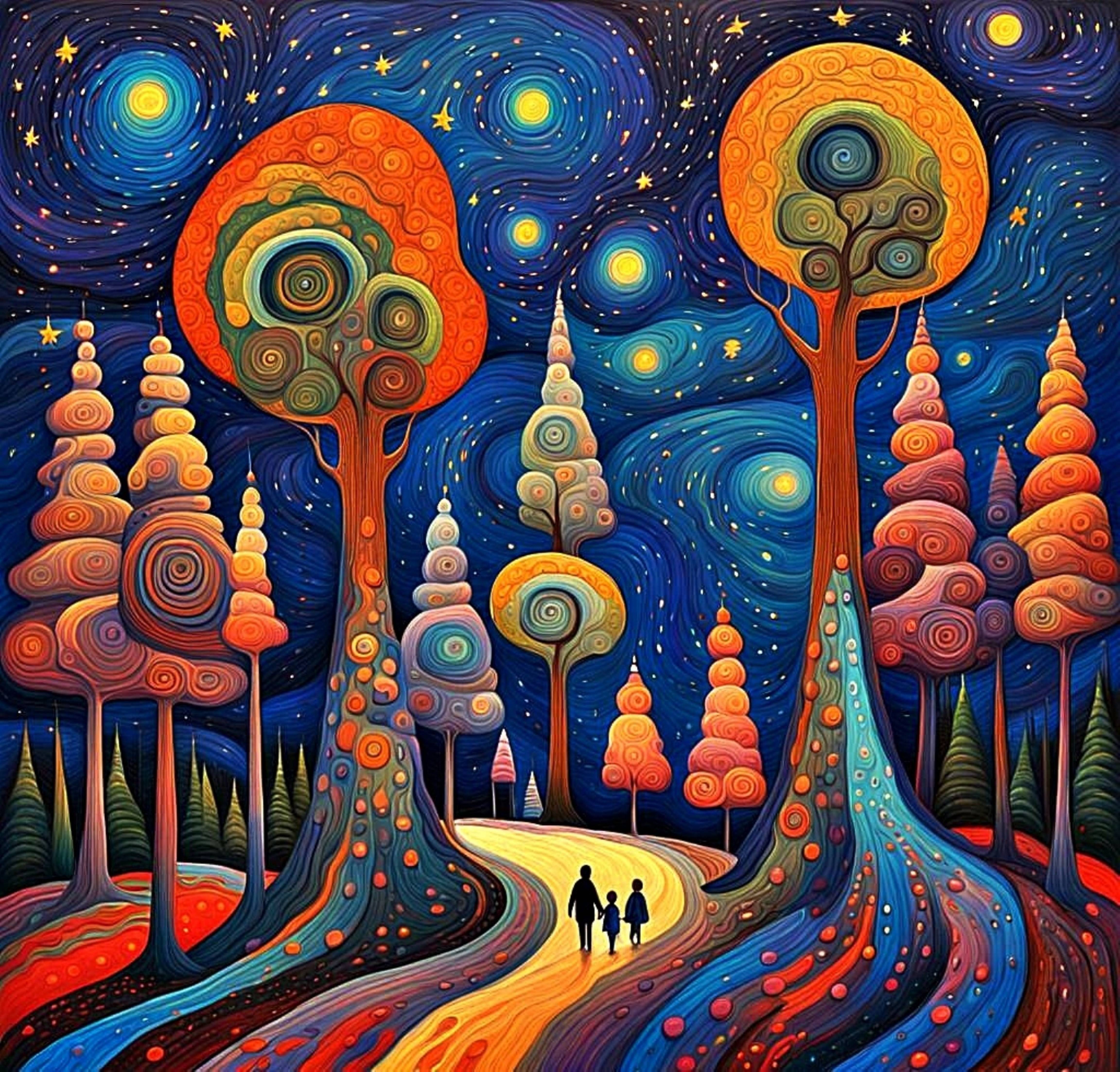 The Enchanted Forest in Starlight. 