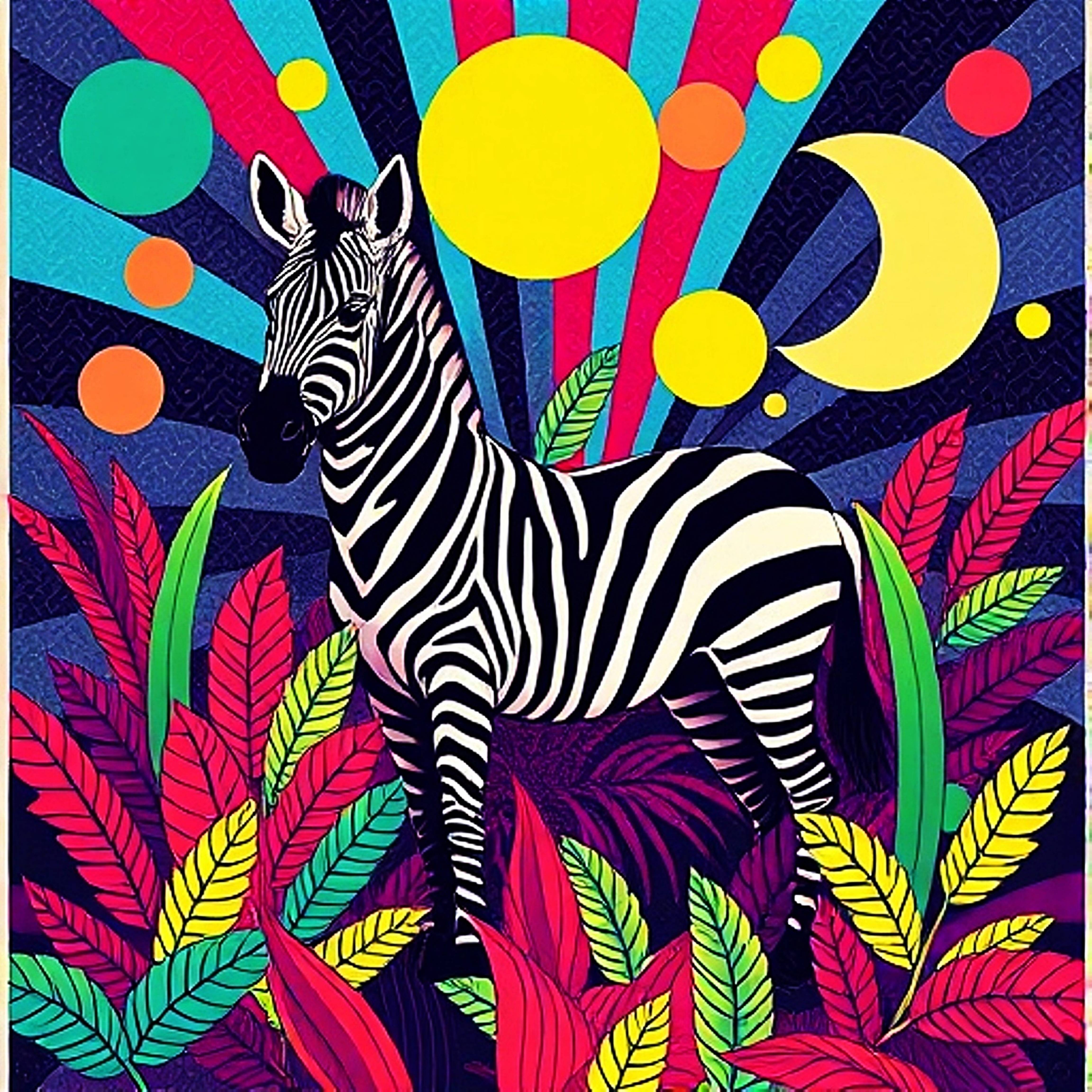 Zebra in foliage. 