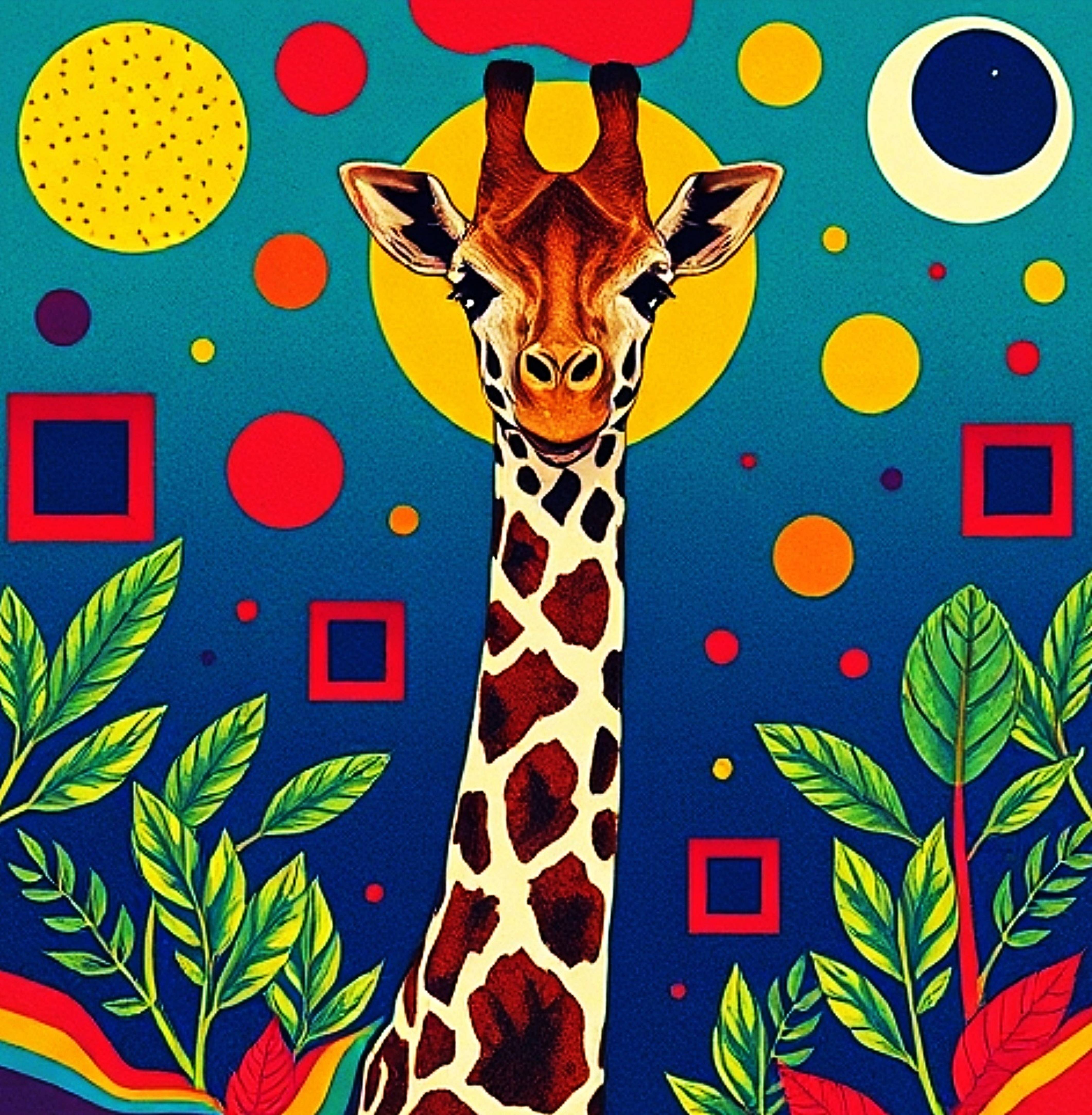 Giraffe in foliage. 