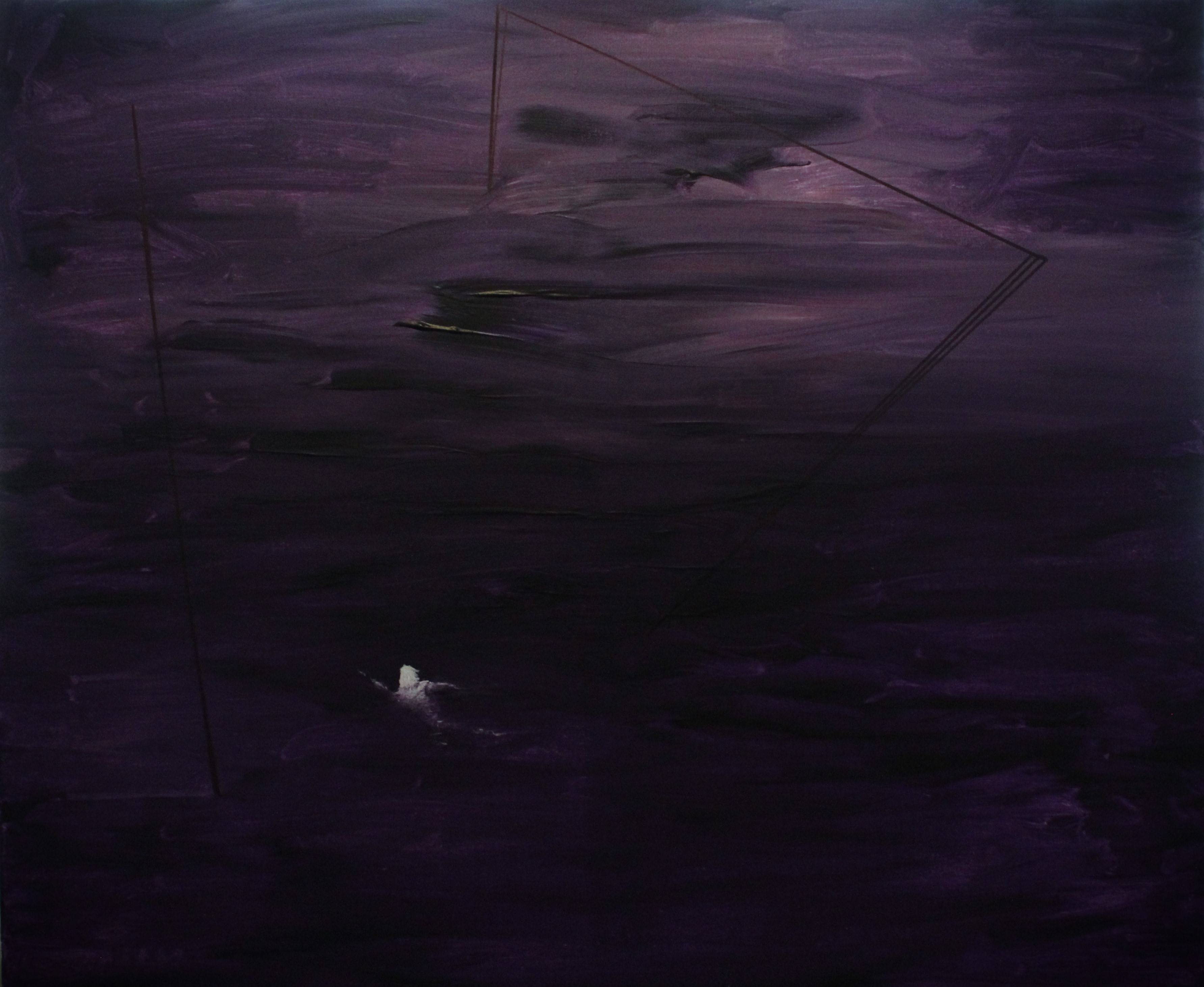 En eaux pourpres… (Acrylique sur toile65cmx54cm). 