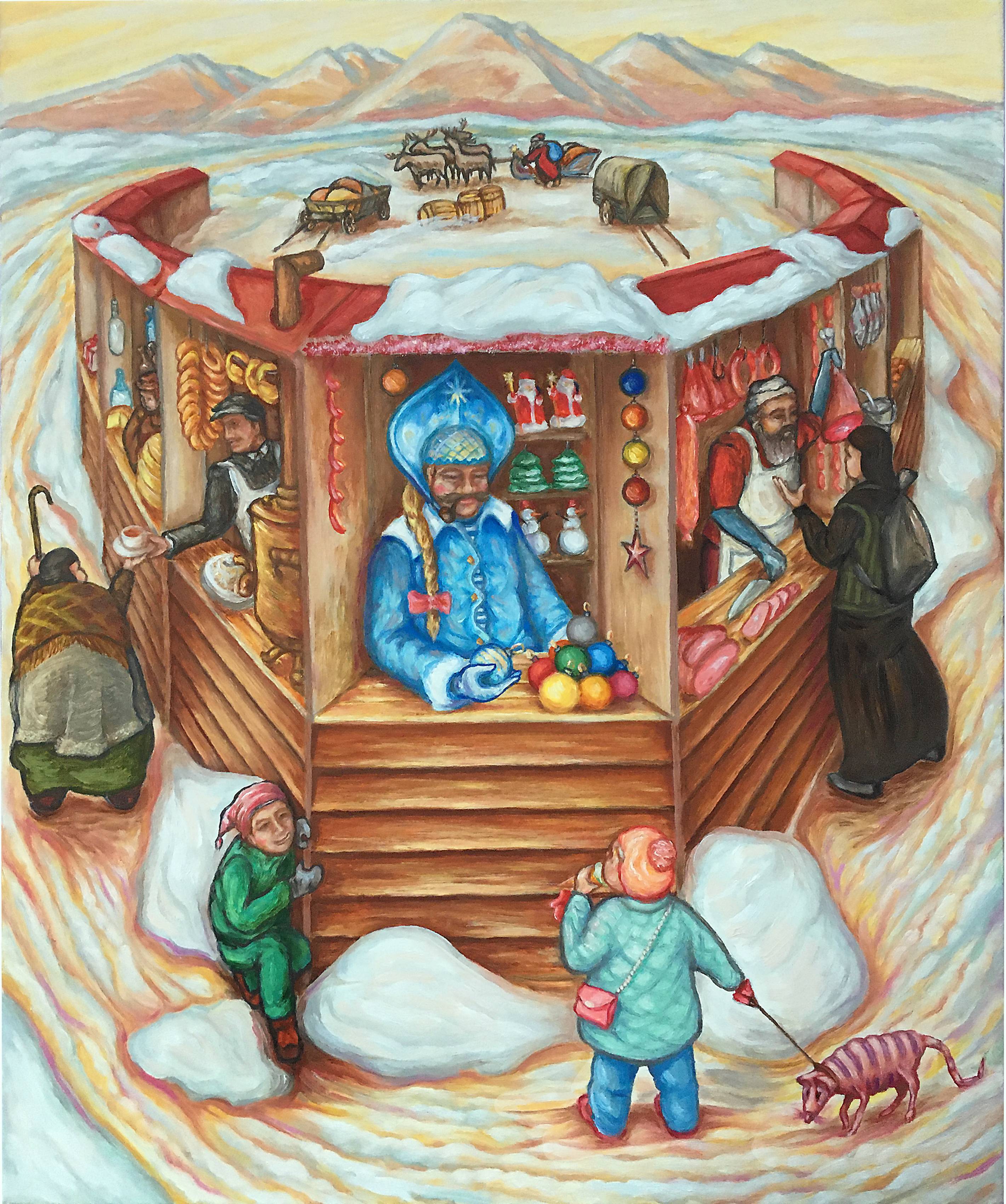 Seller of Christmas balls. Fedor Aseev Fedor Aseev