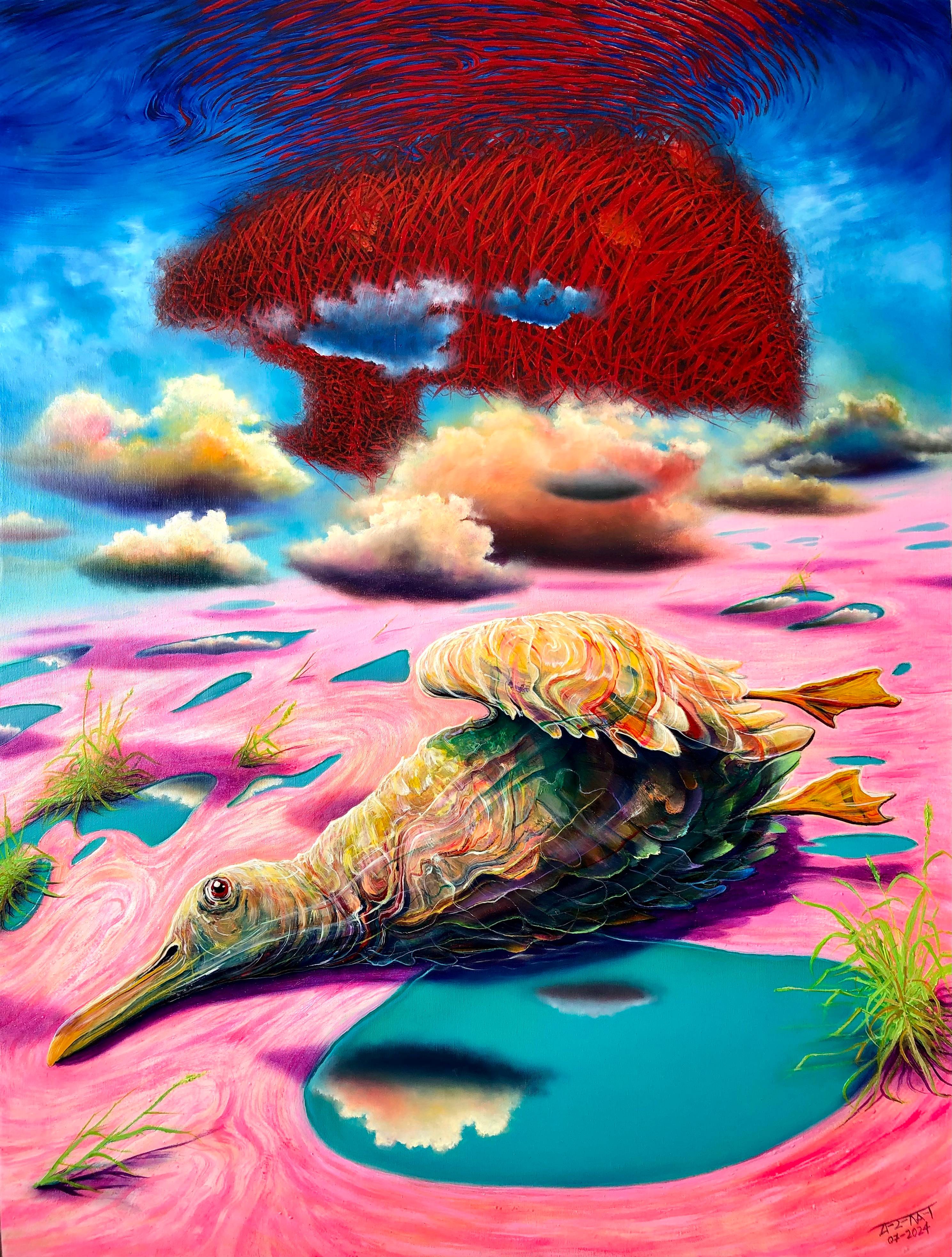 Alain donar pintura original óleo/lienzo arte surrealista cubano 30«x40«coa. Alain Donate Hernandez