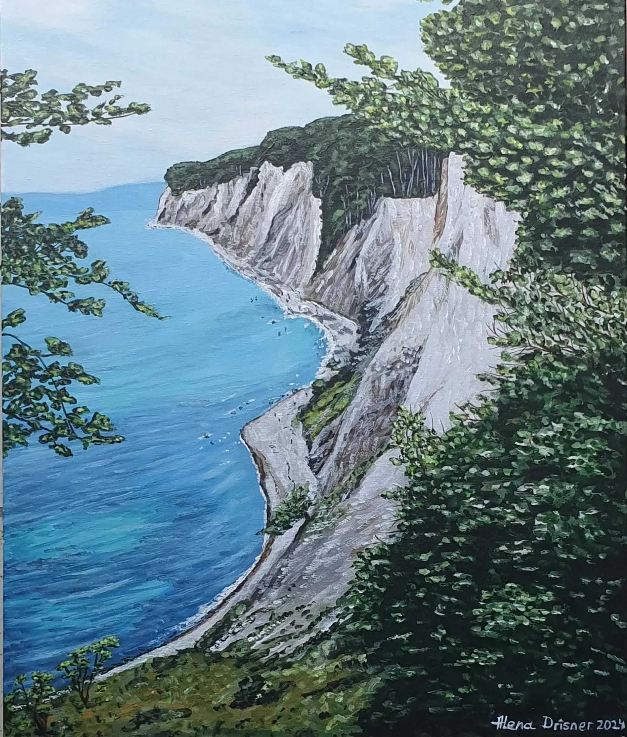 Chalk cliffs on the German island of Rügen in the Baltic Sea. 