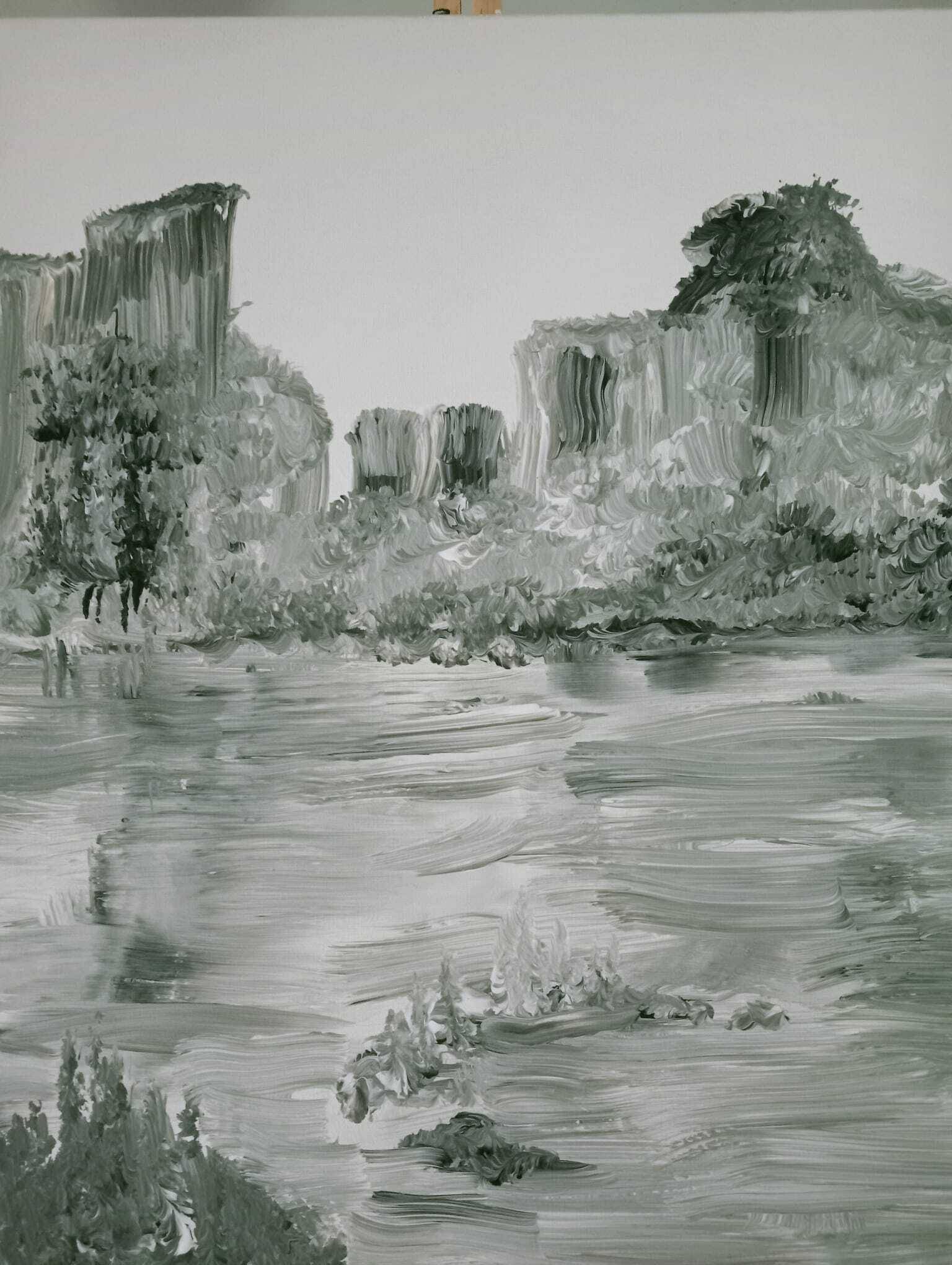 Les falaises près de la rivière. Myriam Audran Audran Myriam