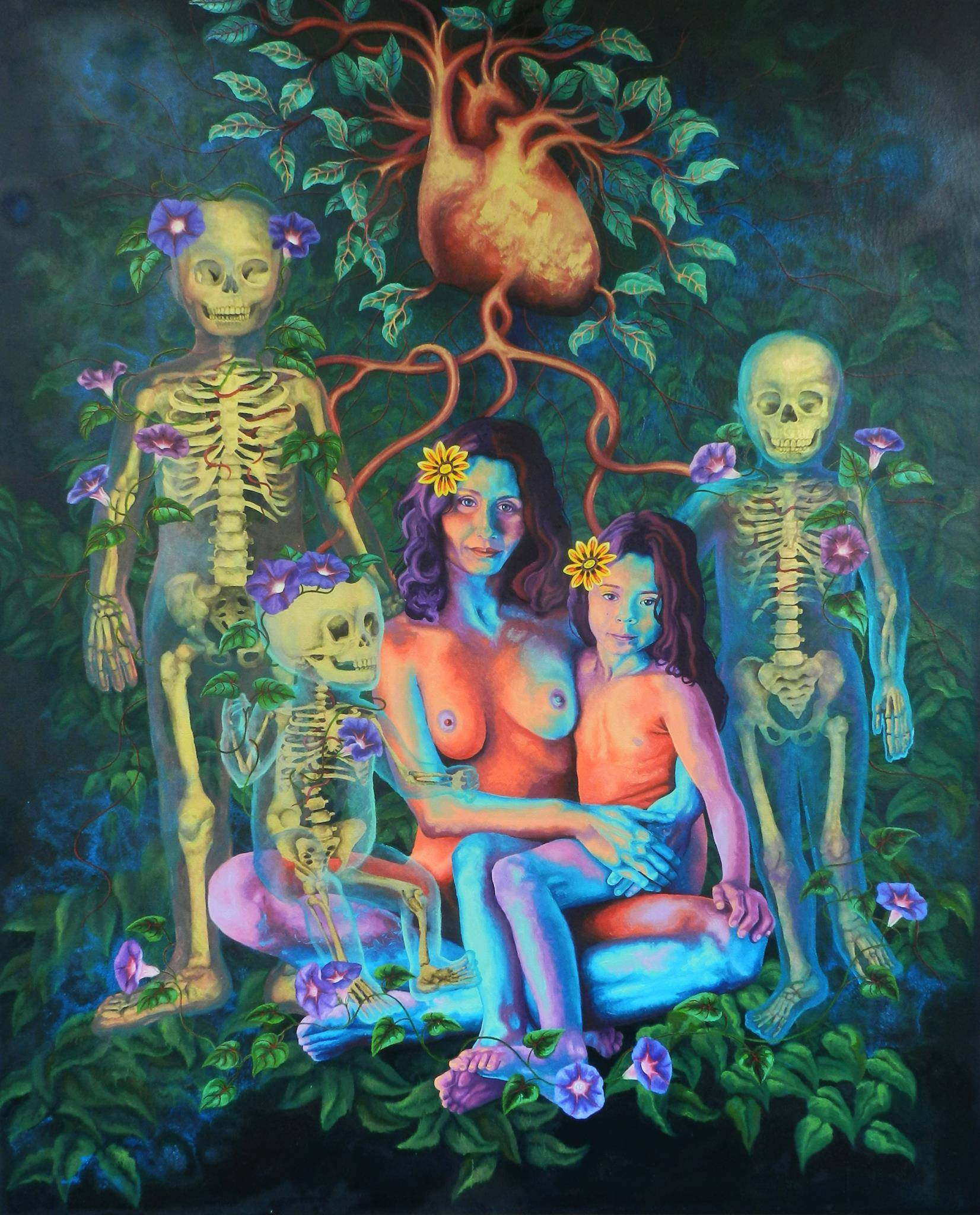 Yo, Amaike y mis tres niños. Monica Pincheira