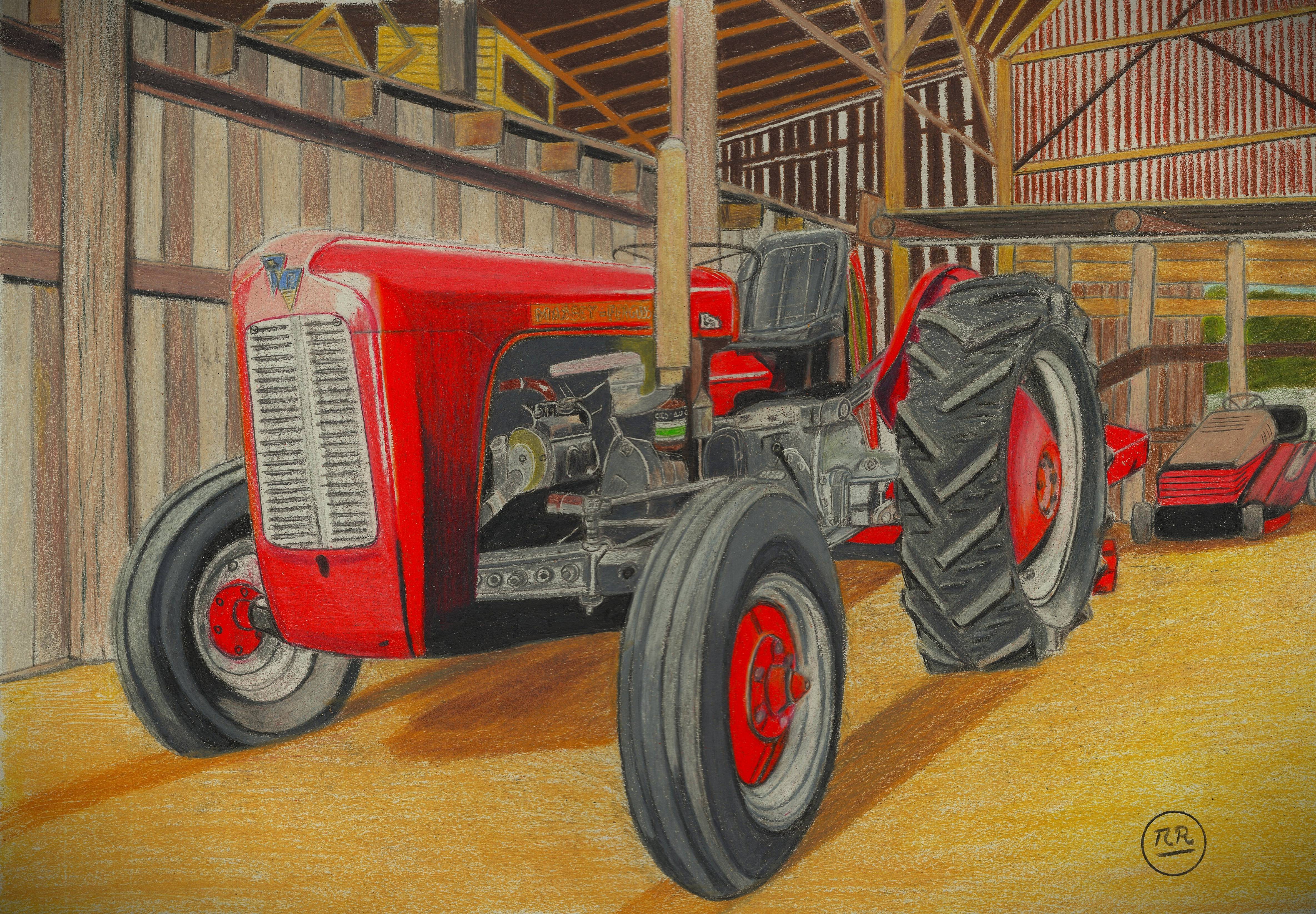 Tracteurs dans leur grange.. Πr Dessins