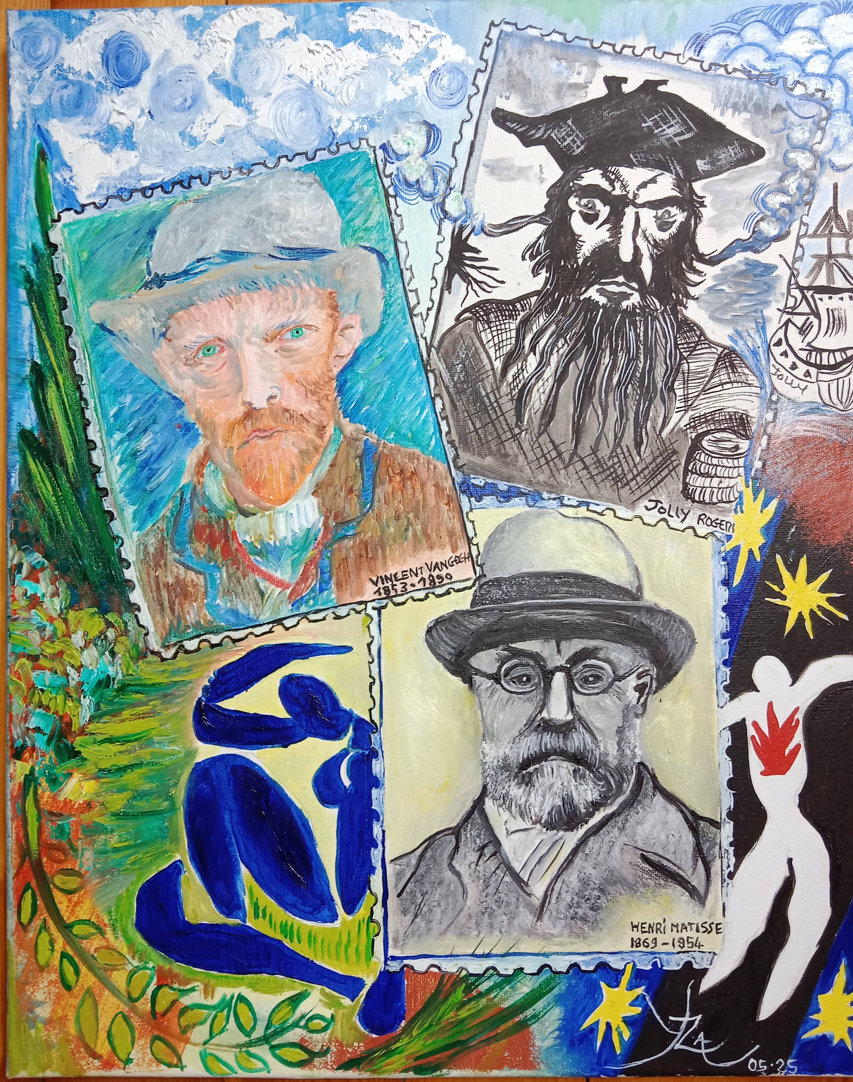 Défi 8. Pirate/timbre/H. Matisse. Yza