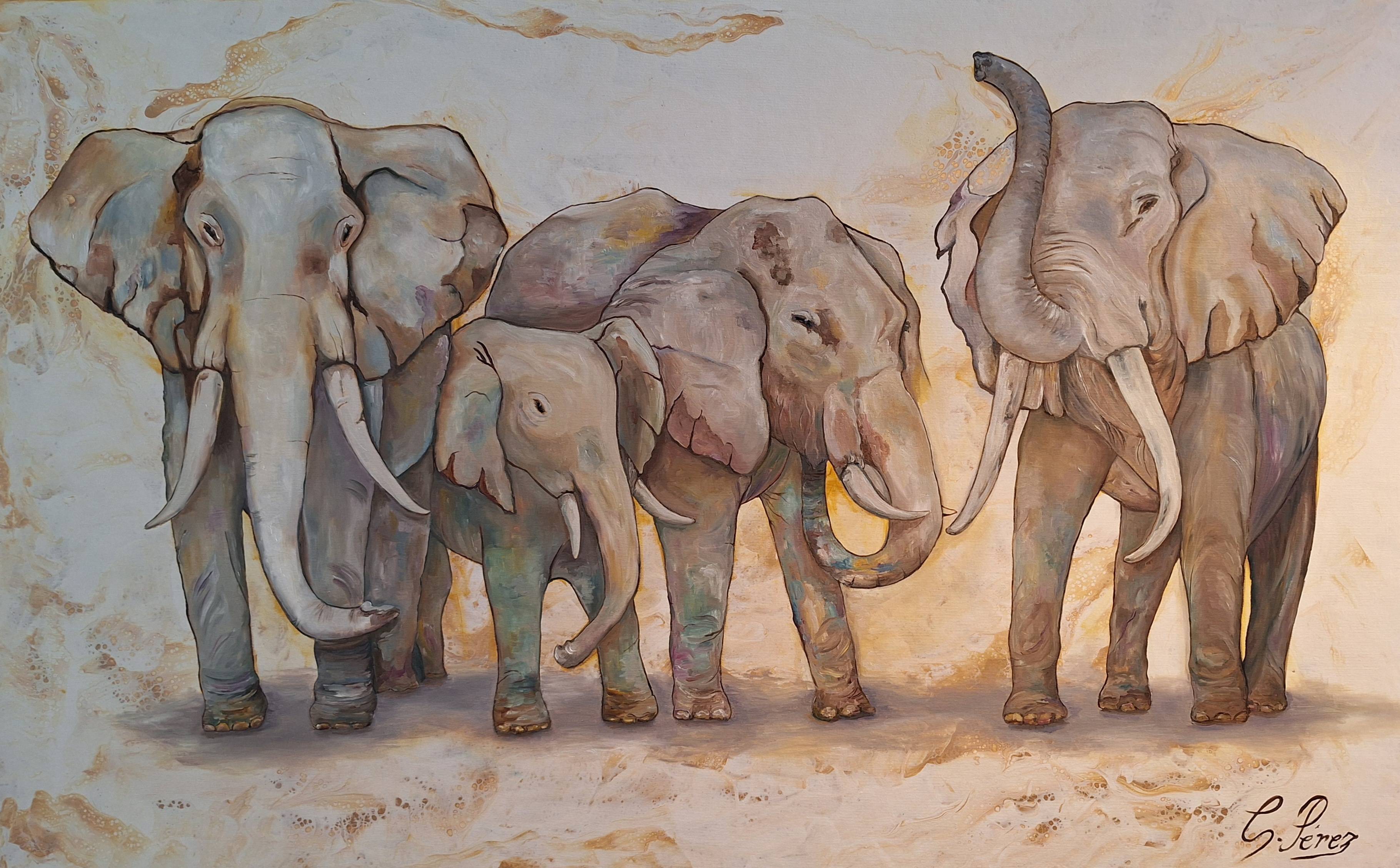 Manada de Elefantes. Carmen Perez