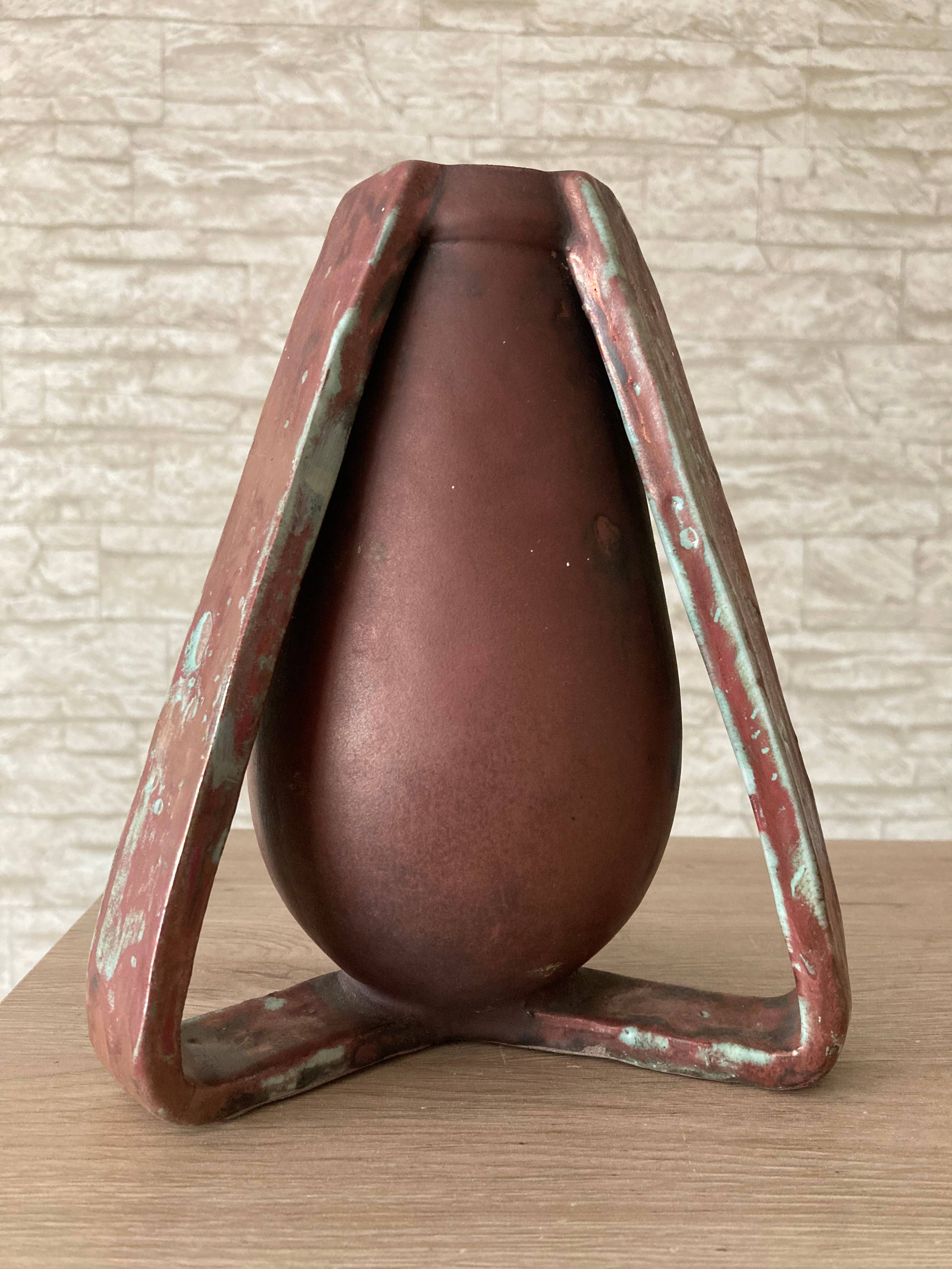 Keramikvase, Belgien, Frankreich oder Deutschland? ? ? , Um 1900-05.. Glaskunstgalerie Raphael Weber