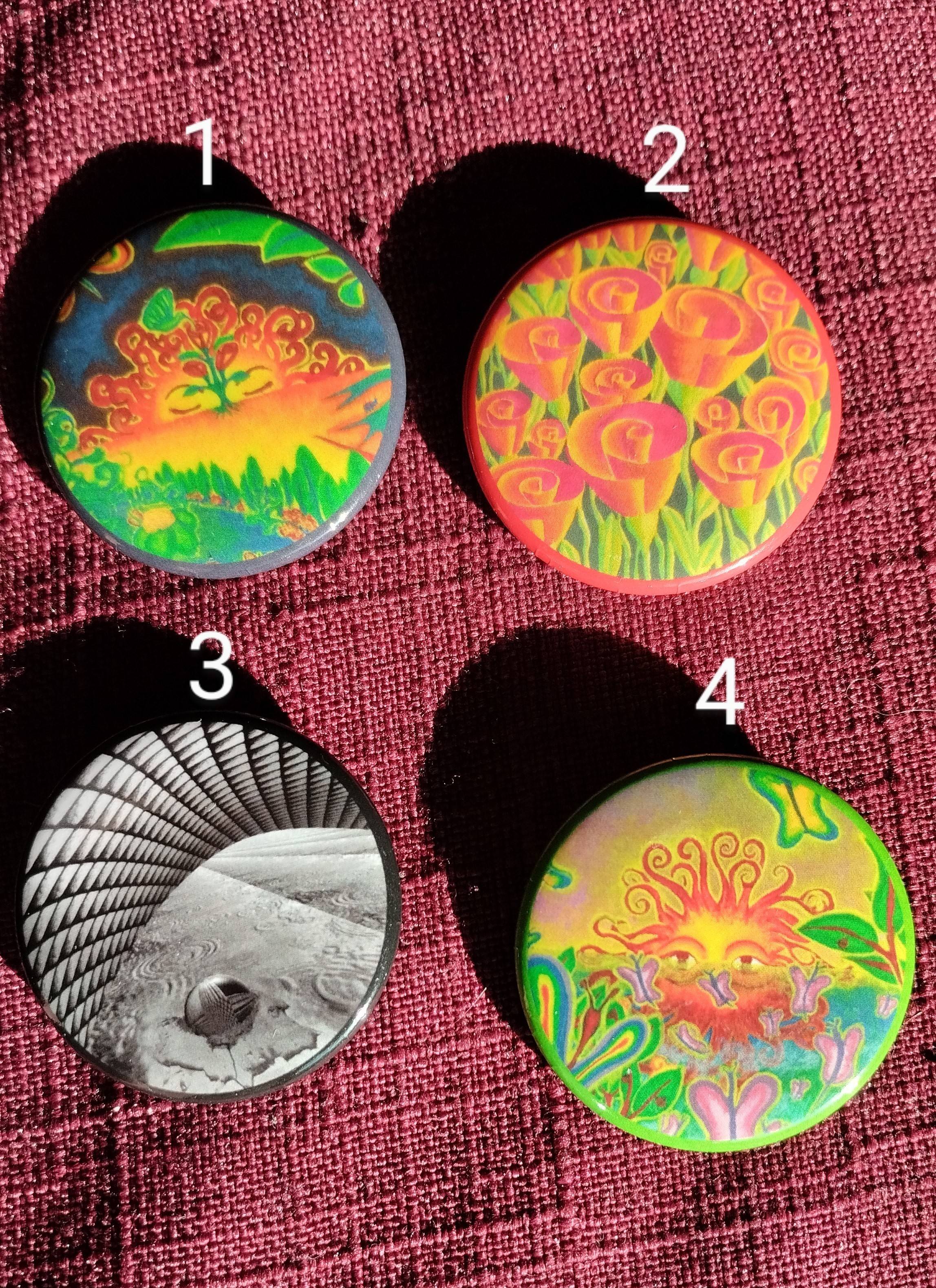 Badges des peintures de Mélusine et de RâL. Tinwē Création