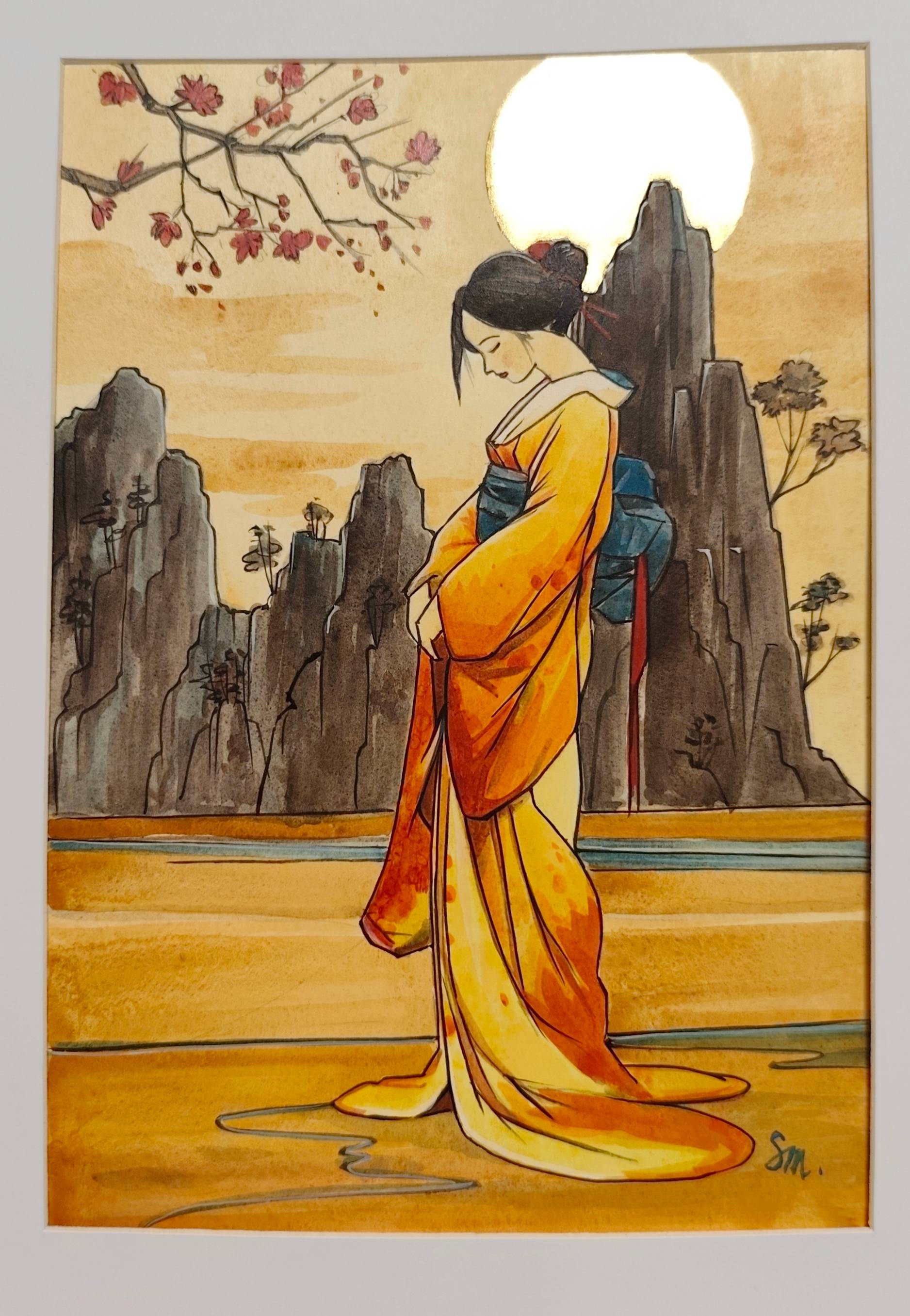 Ambiance japonisante sur coucher de soleil. 