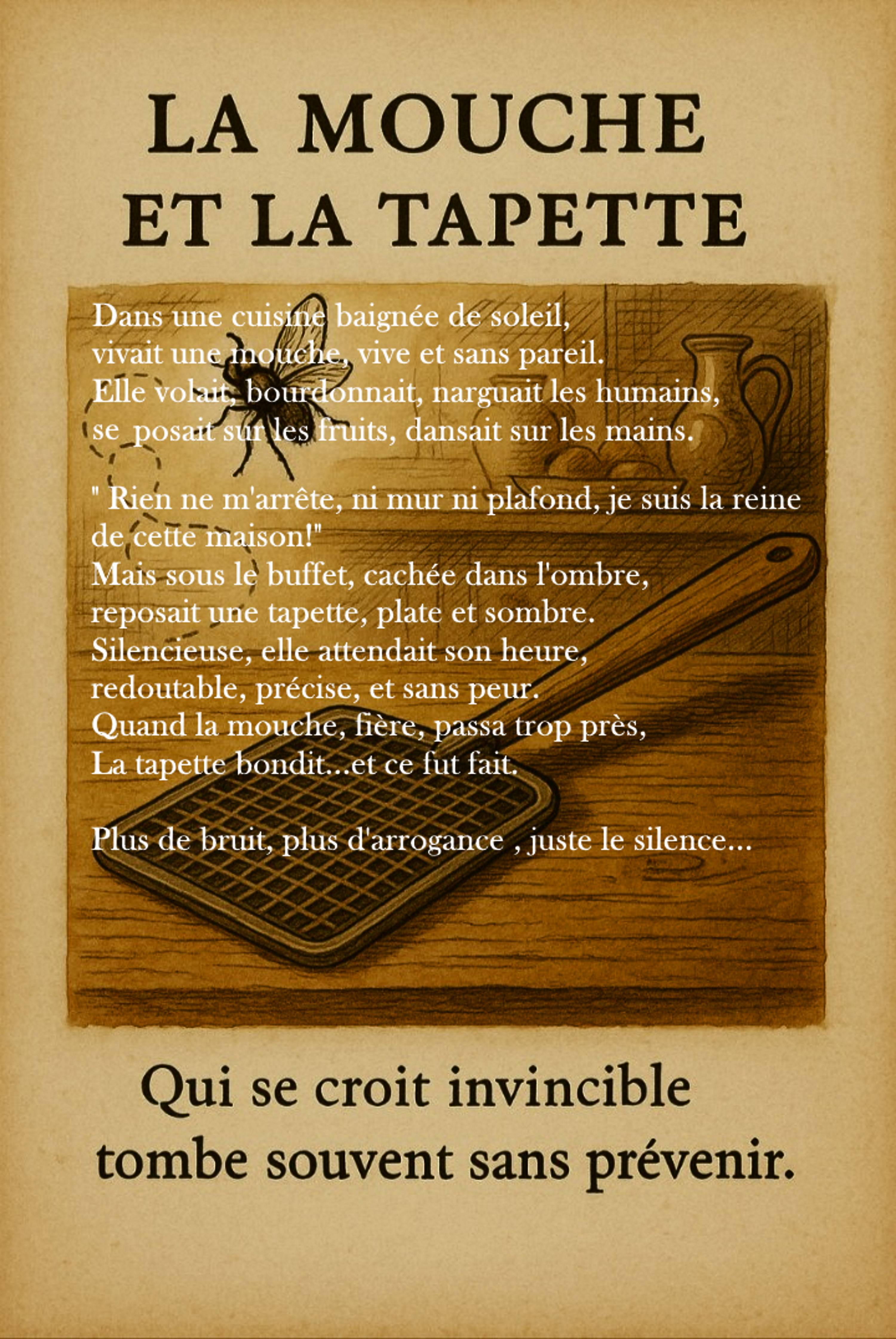 La mouche et la tapette. Jcm Jean Christophe Menay