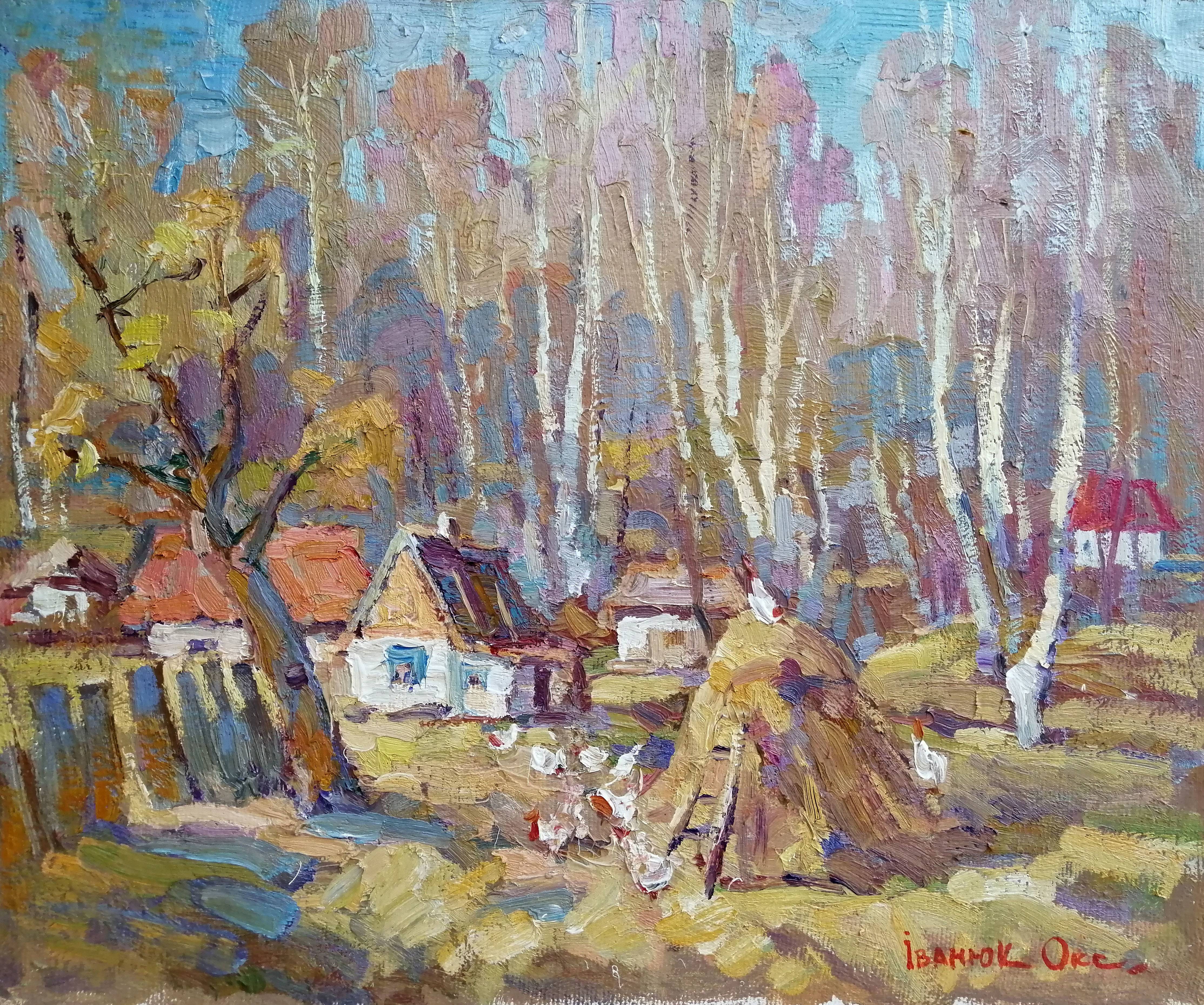 Oil painting Day. Oksana Ivanyuk Ukrainian Vintage