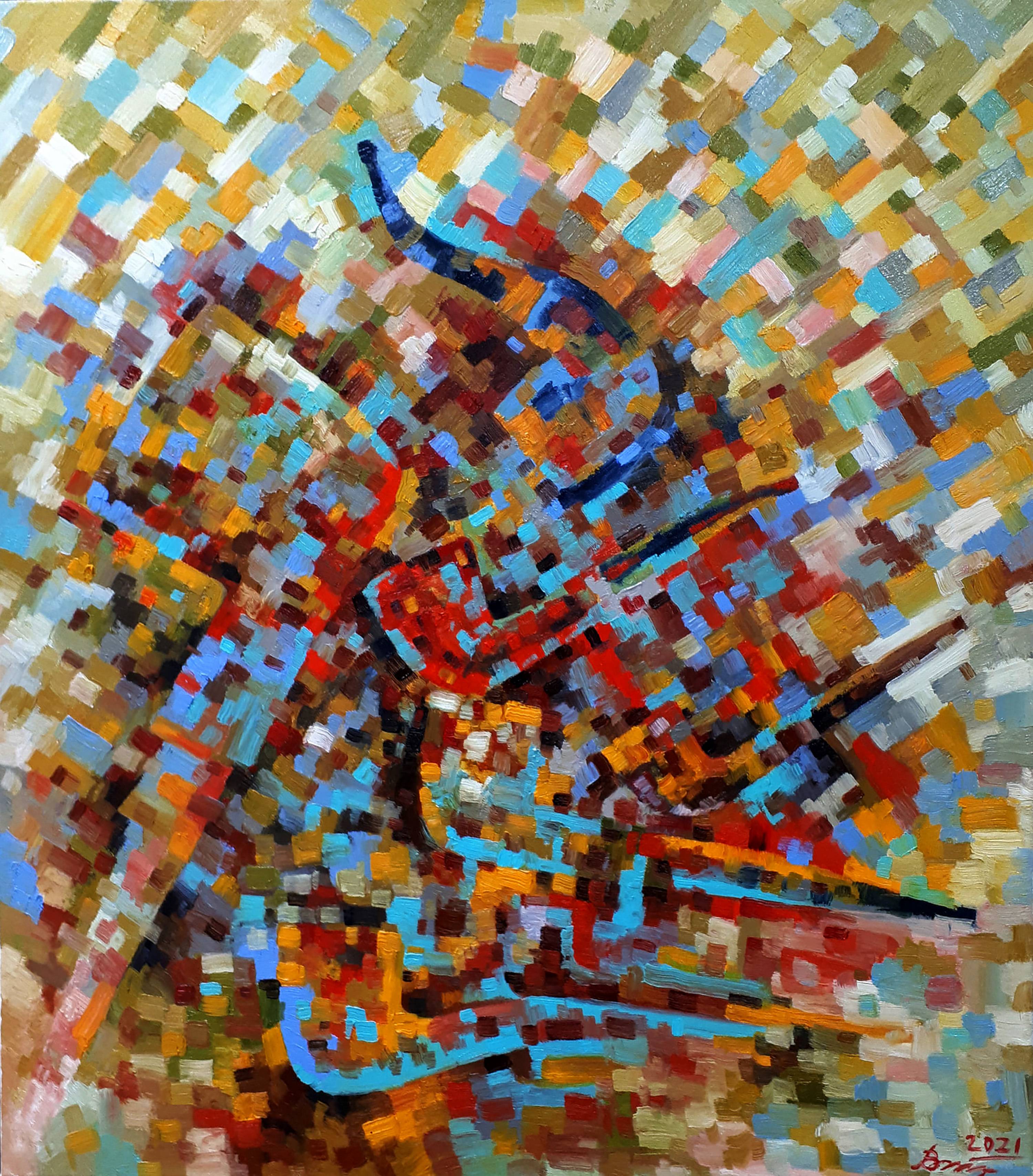 Oil painting 7 tubes. Sergey Voichenko Ukrainian Vintage