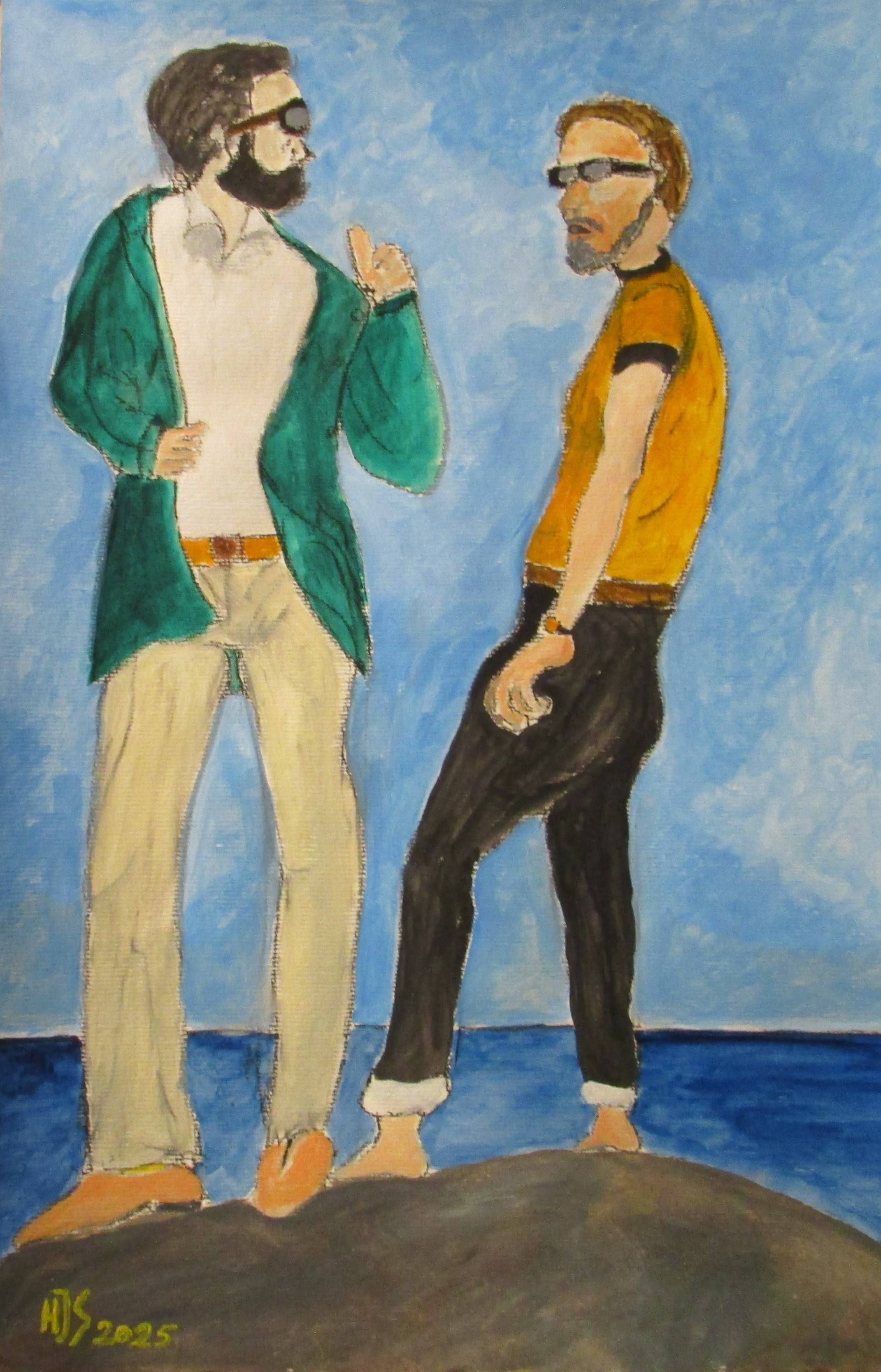 Jugendfreunde auf Worm-Stein. 