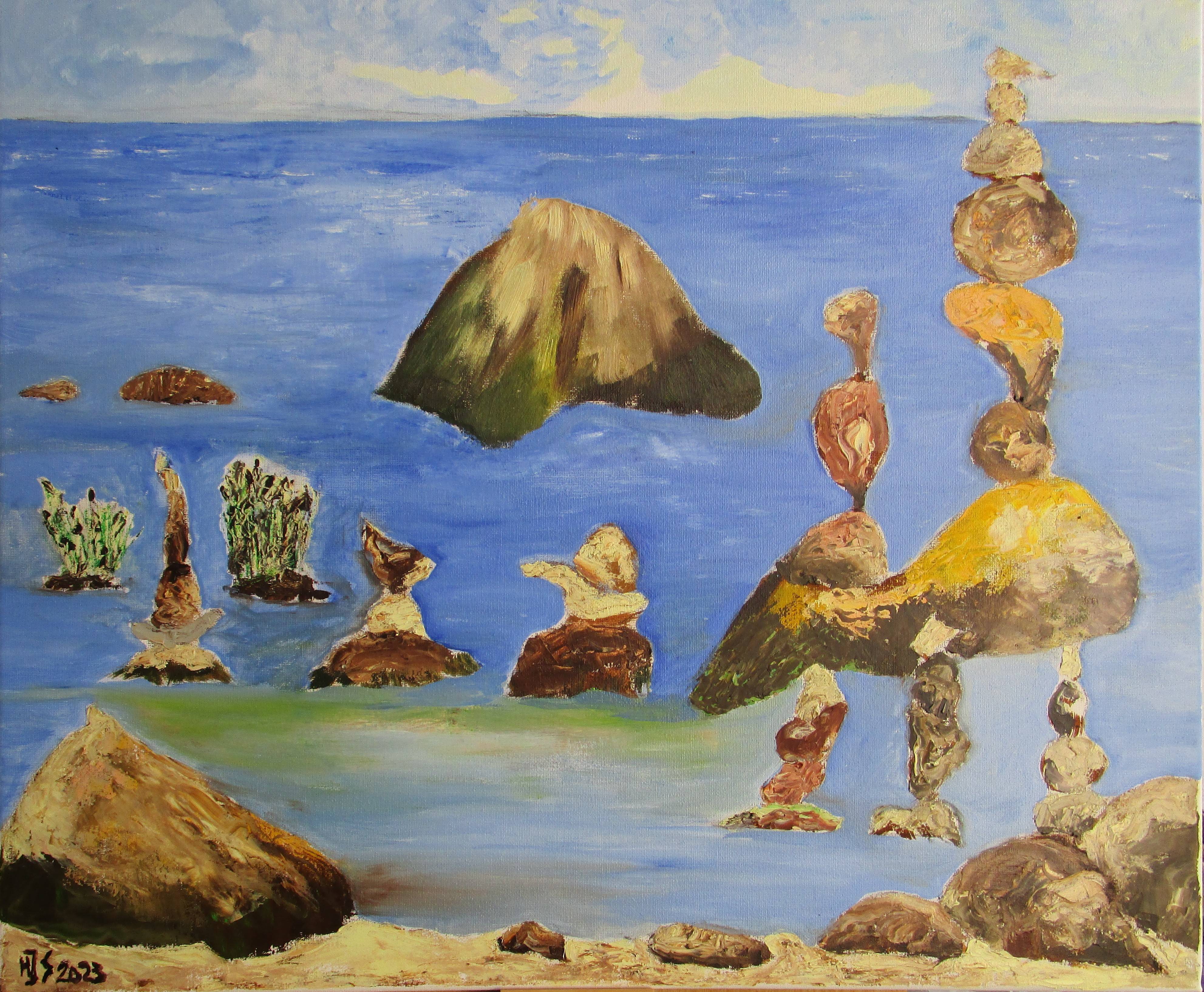 Steinmännchen am Südstrand. 