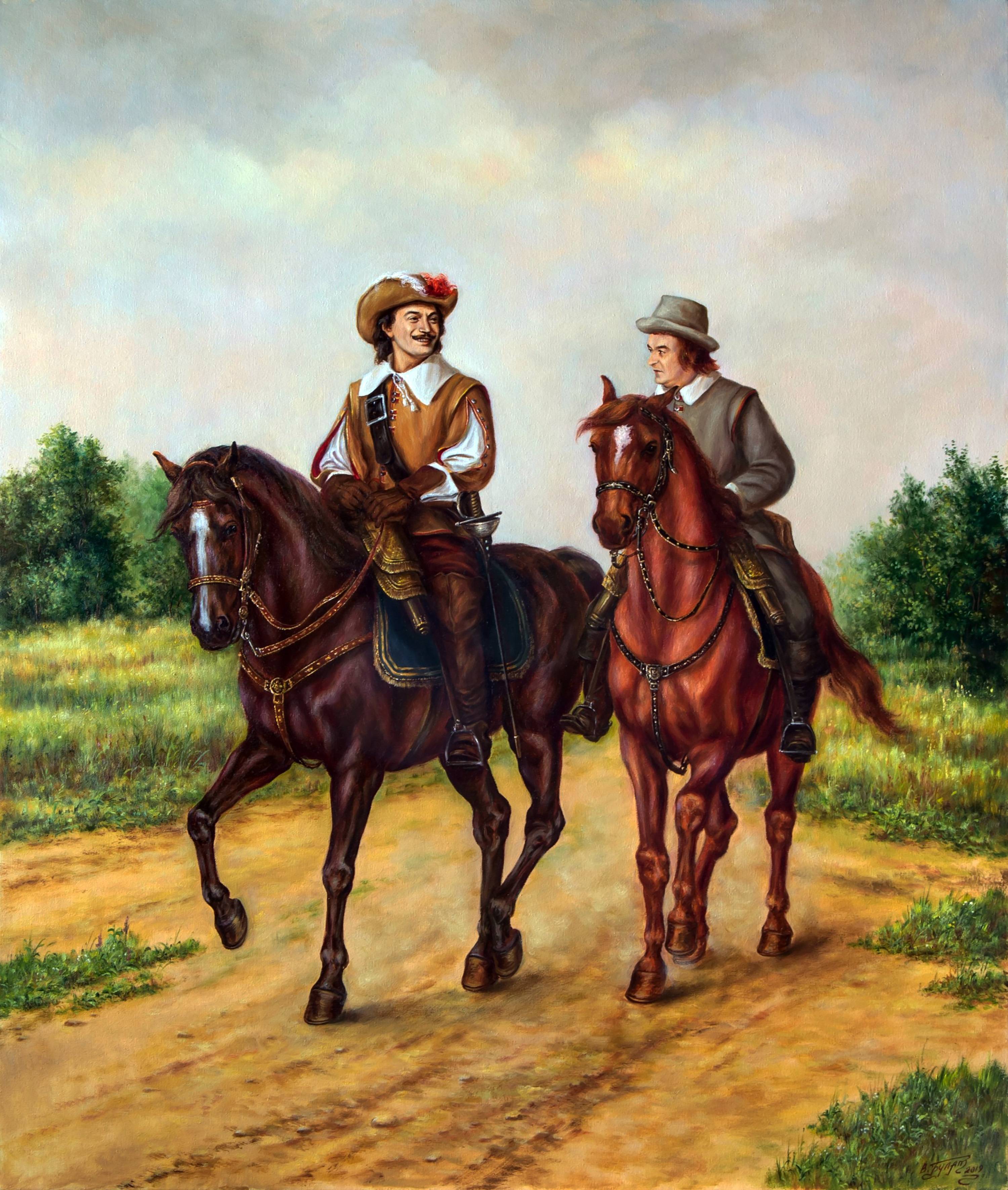 Oil painting «Provincial Air» - Based on A. Dumas's «The Three Musketeers». Ukrainian Vintage