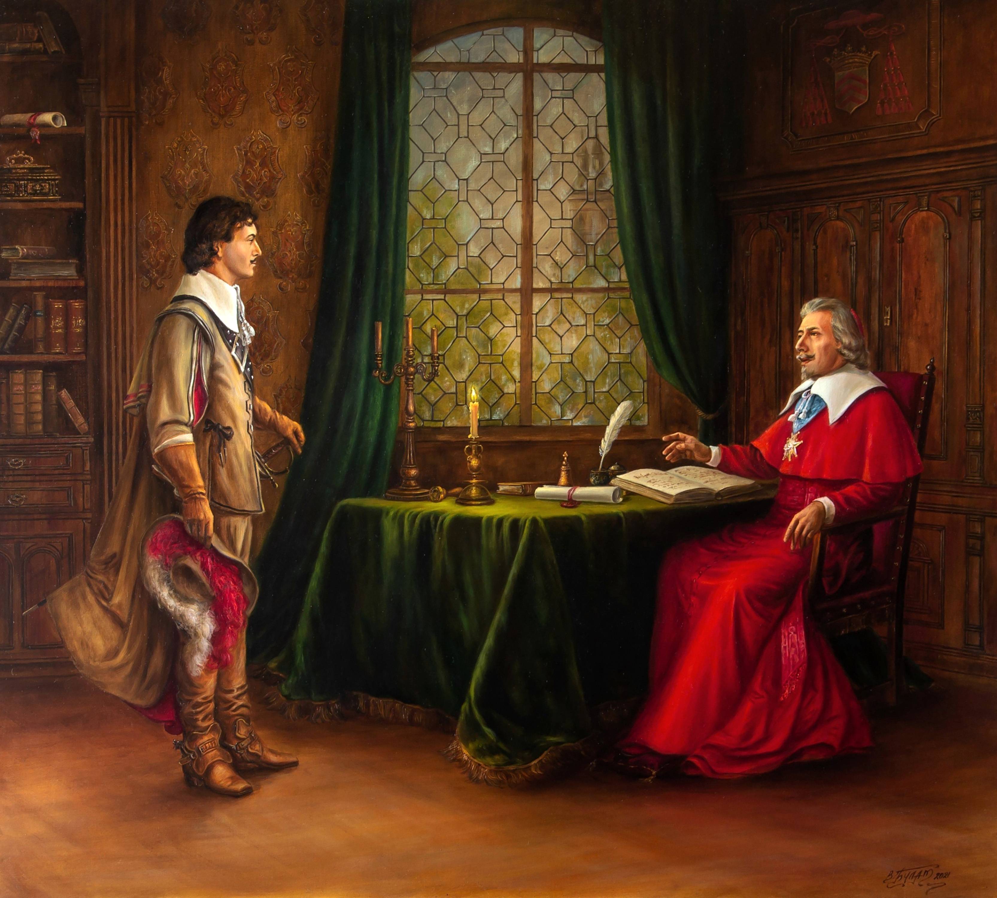 Oil painting «You Made a Mistake» - Based on A. Dumas's «The Three Musketeers». Ukrainian Vintage