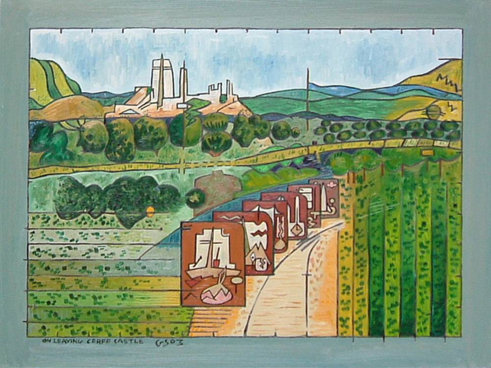 On Leaving Corfe Castle. Gerald Shepherd