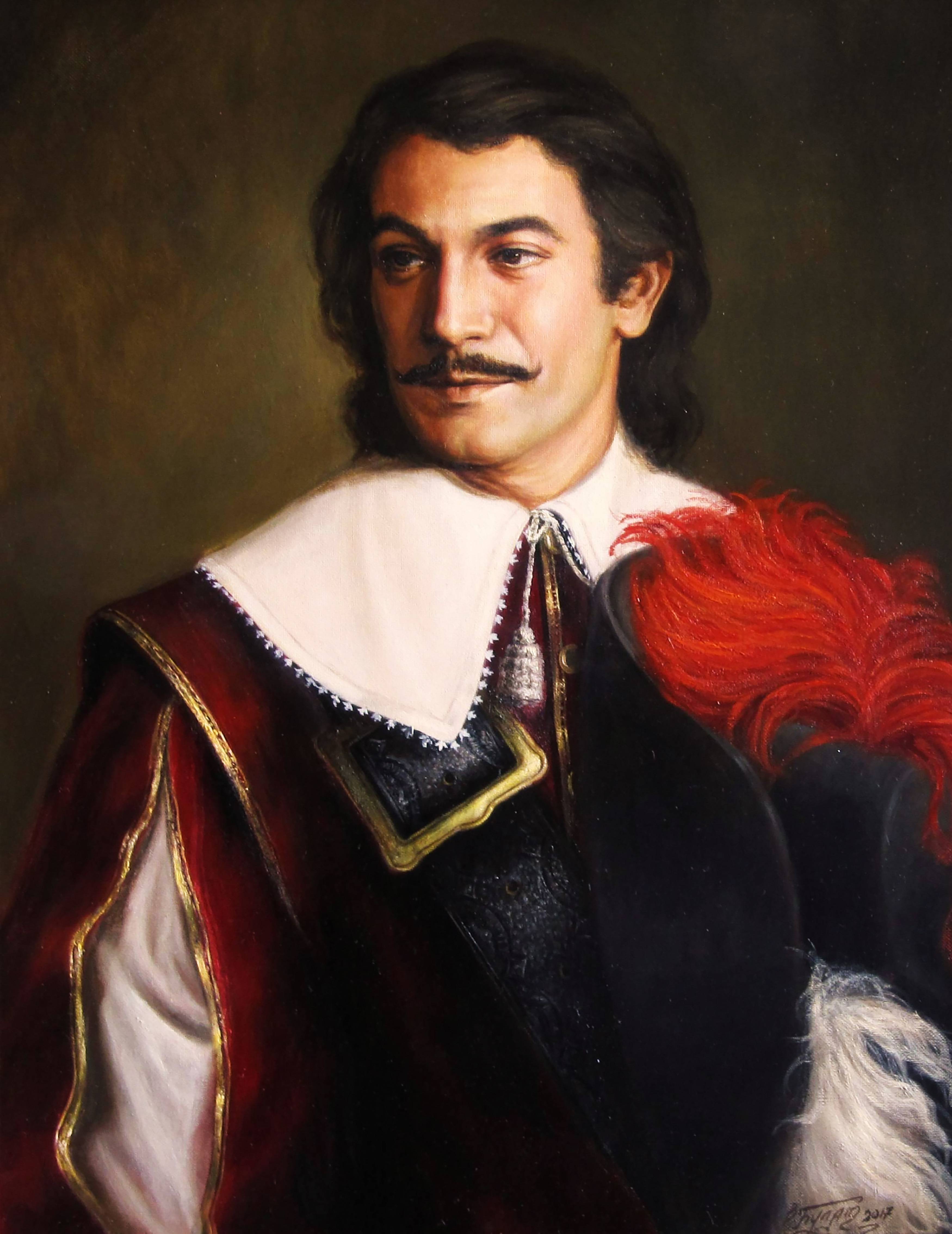 Oil painting «The Brave Gascon» - Based on A. Dumas's «The Three Musketeers». Ukrainian Vintage