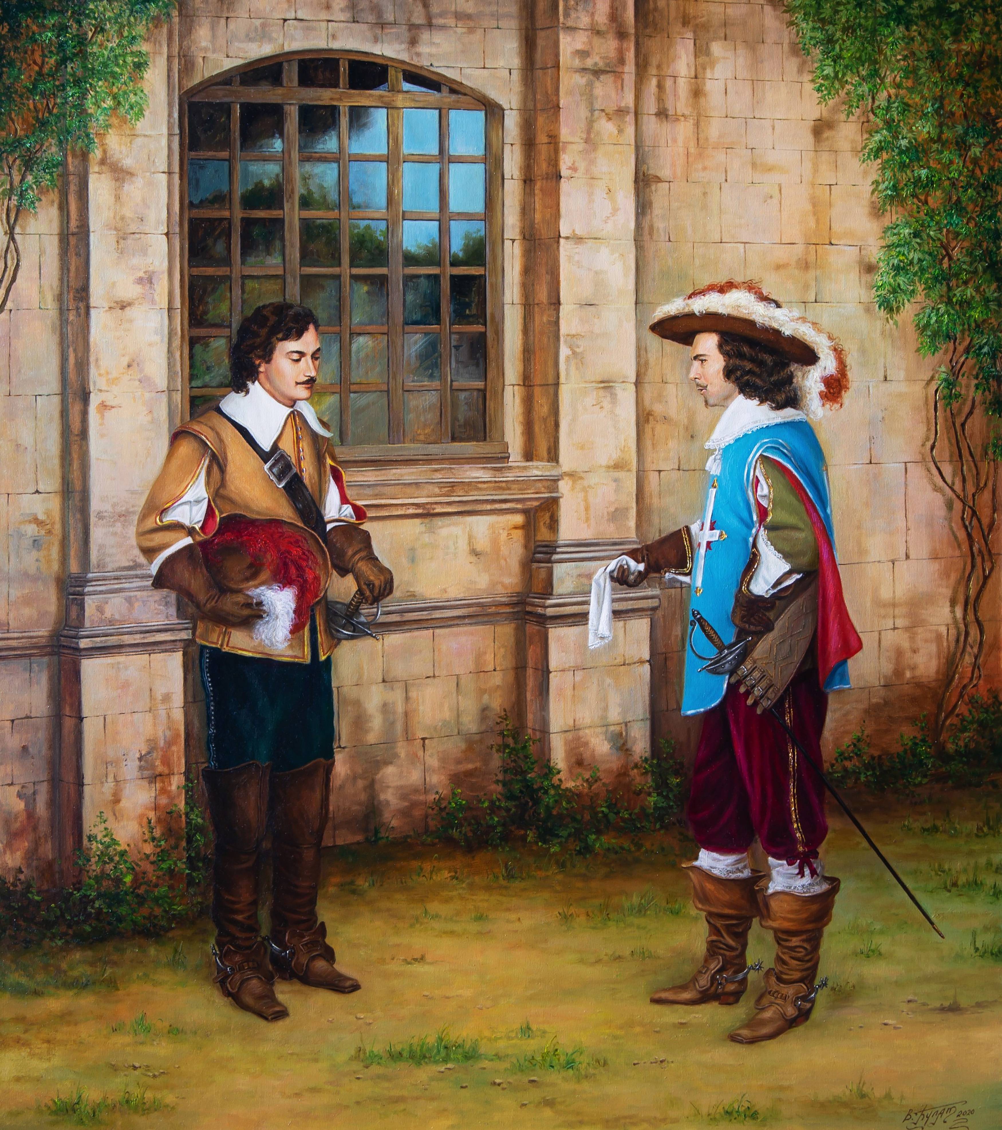Oil painting «Paris is not paved with handkerchiefs» - Based on A. Dumas's «The. Ukrainian Vintage